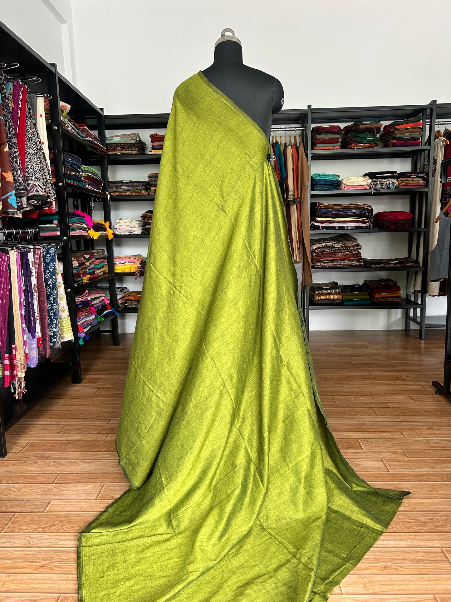 GREEN ACRYLIC SAREE