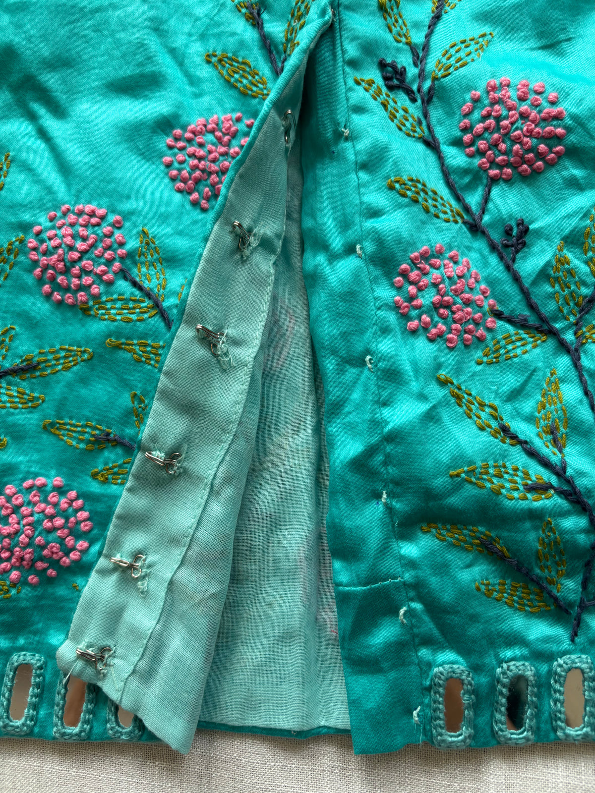 Blue Embroidered blouse