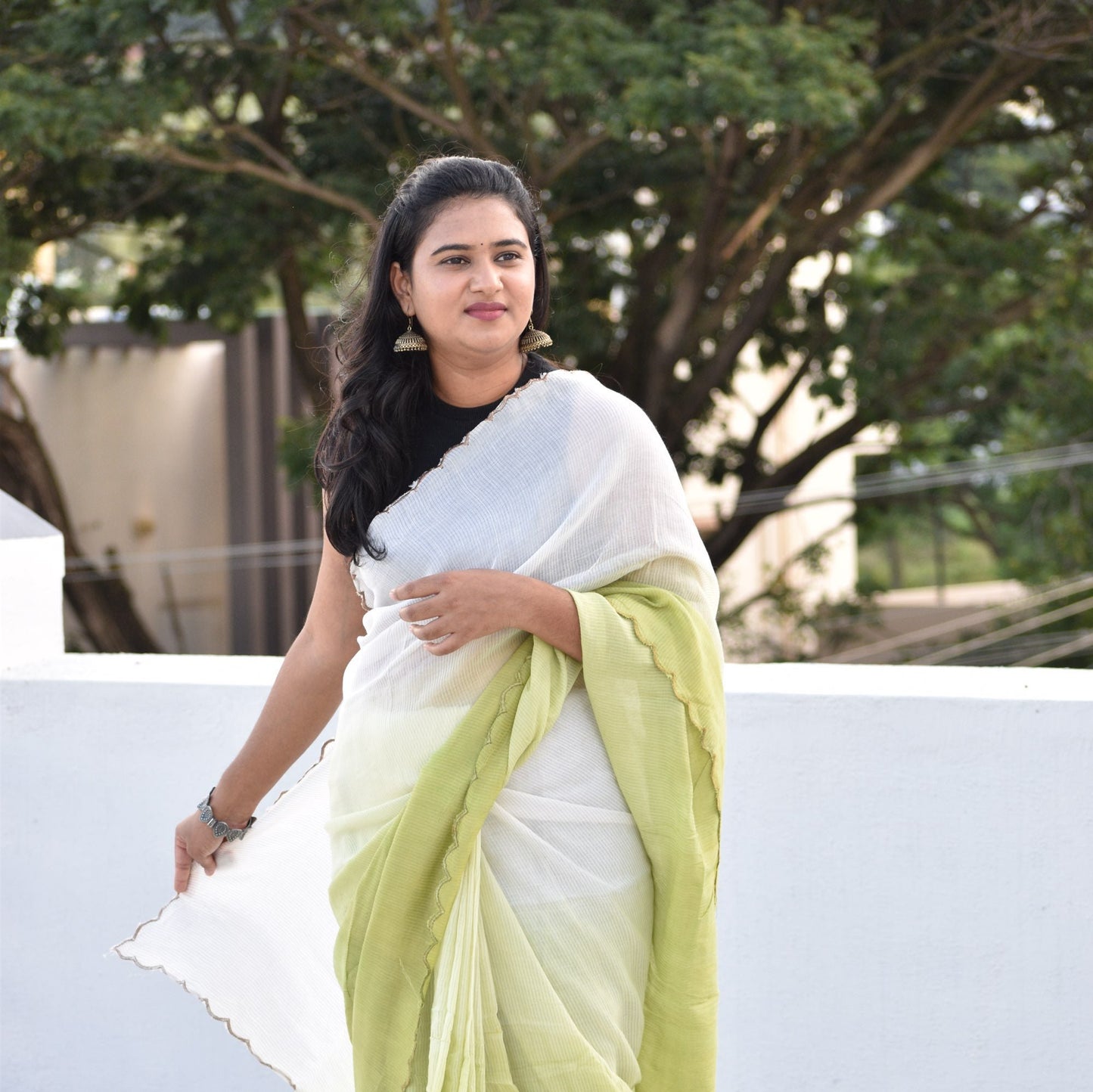 GREEN MUL SAREE