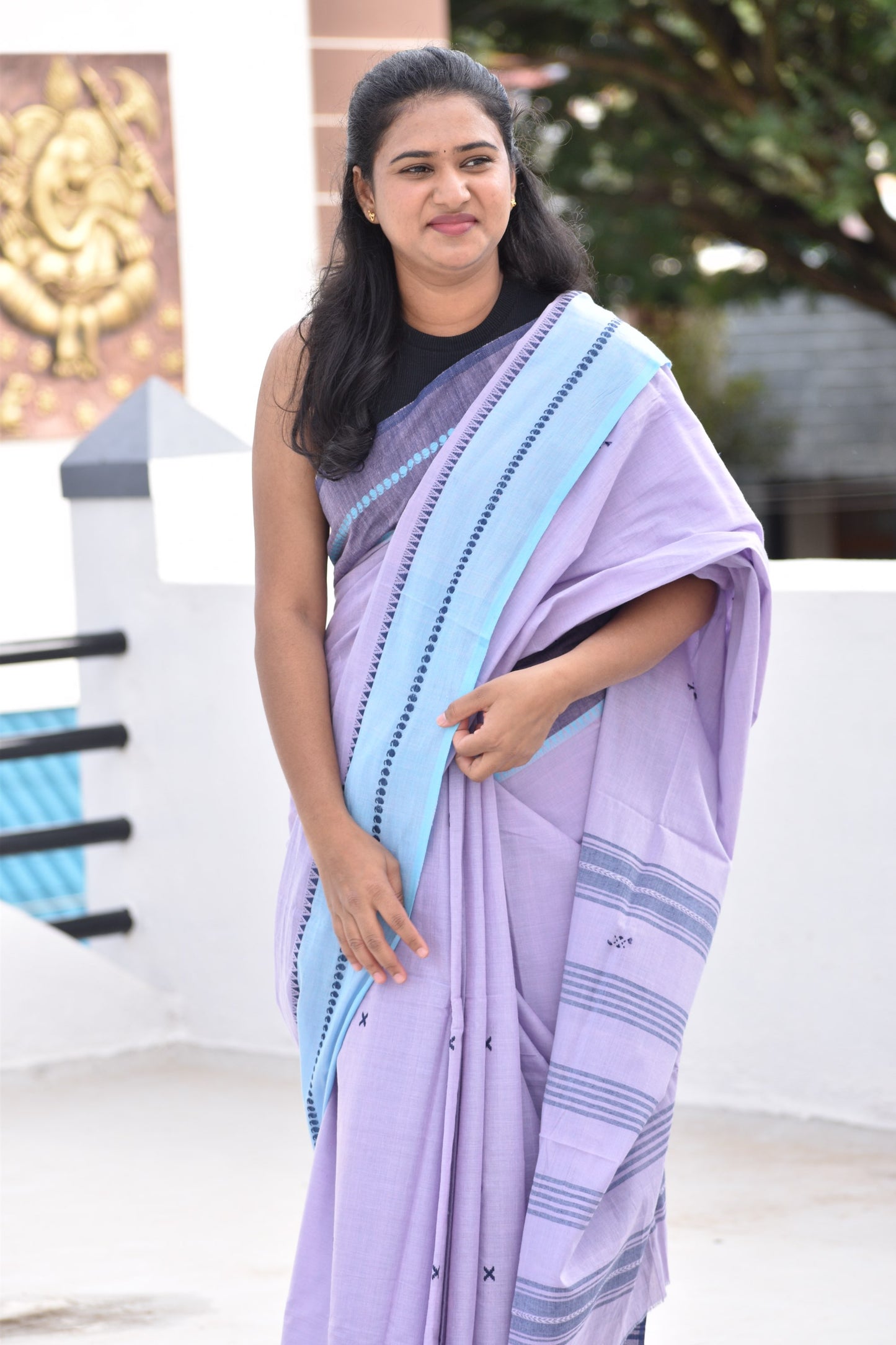 PURPLE DHANIAKHALI SAREE