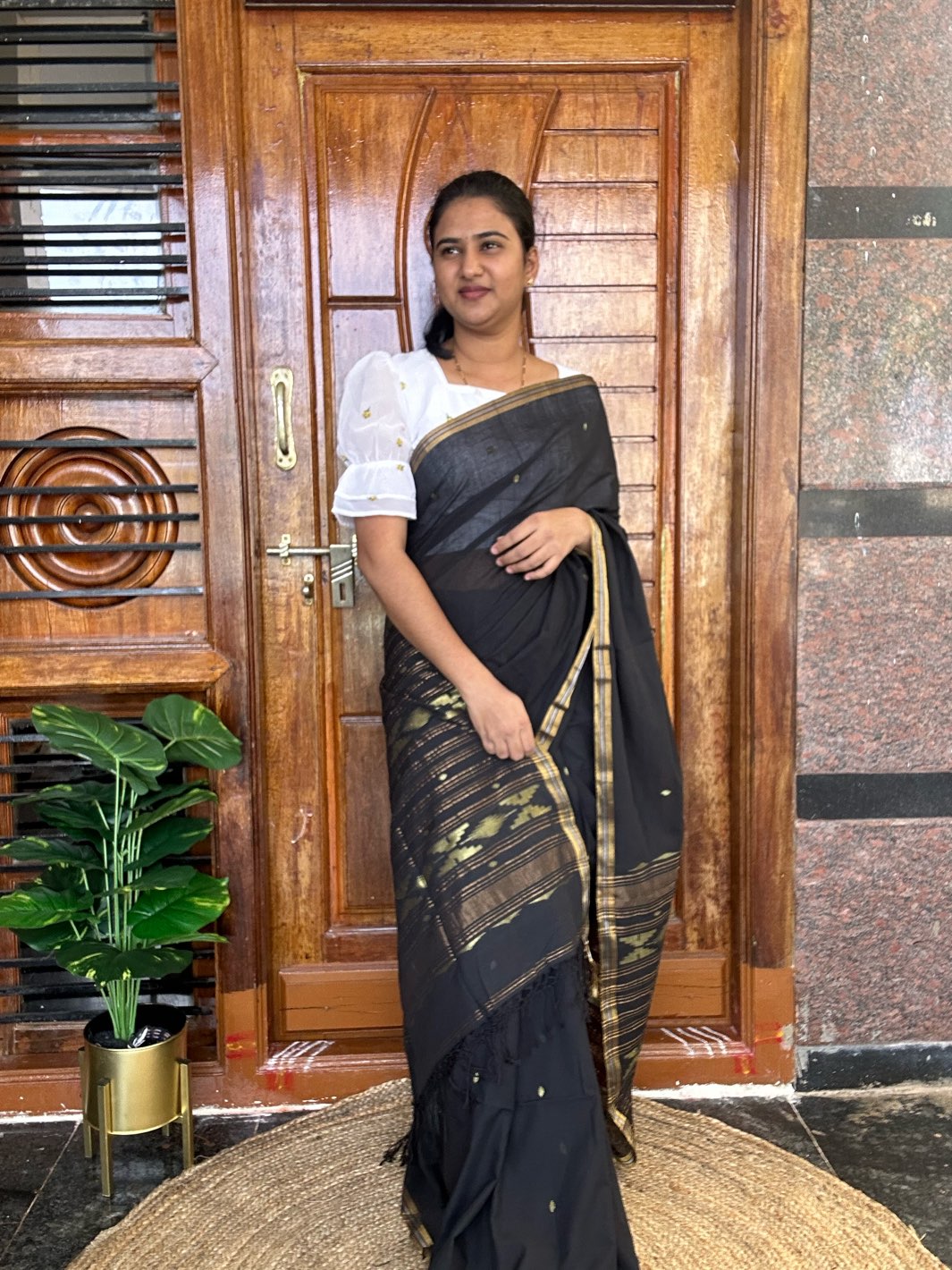 BLACK JAMDANI SAREE