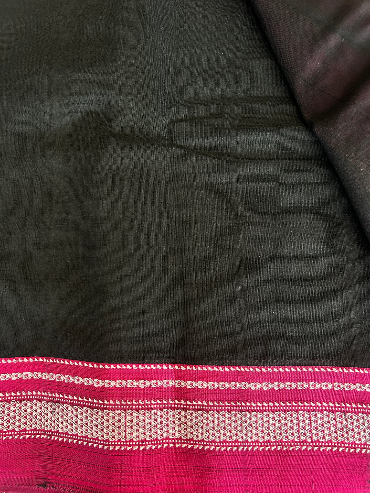 BLACK HANDLOOM ILKAL SAREE