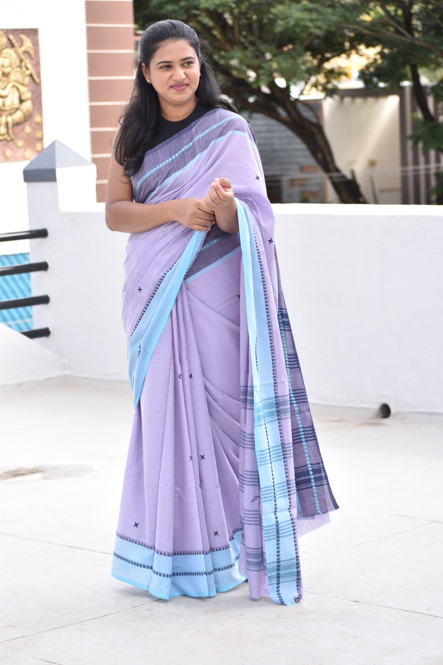 PURPLE DHANIAKHALI SAREE