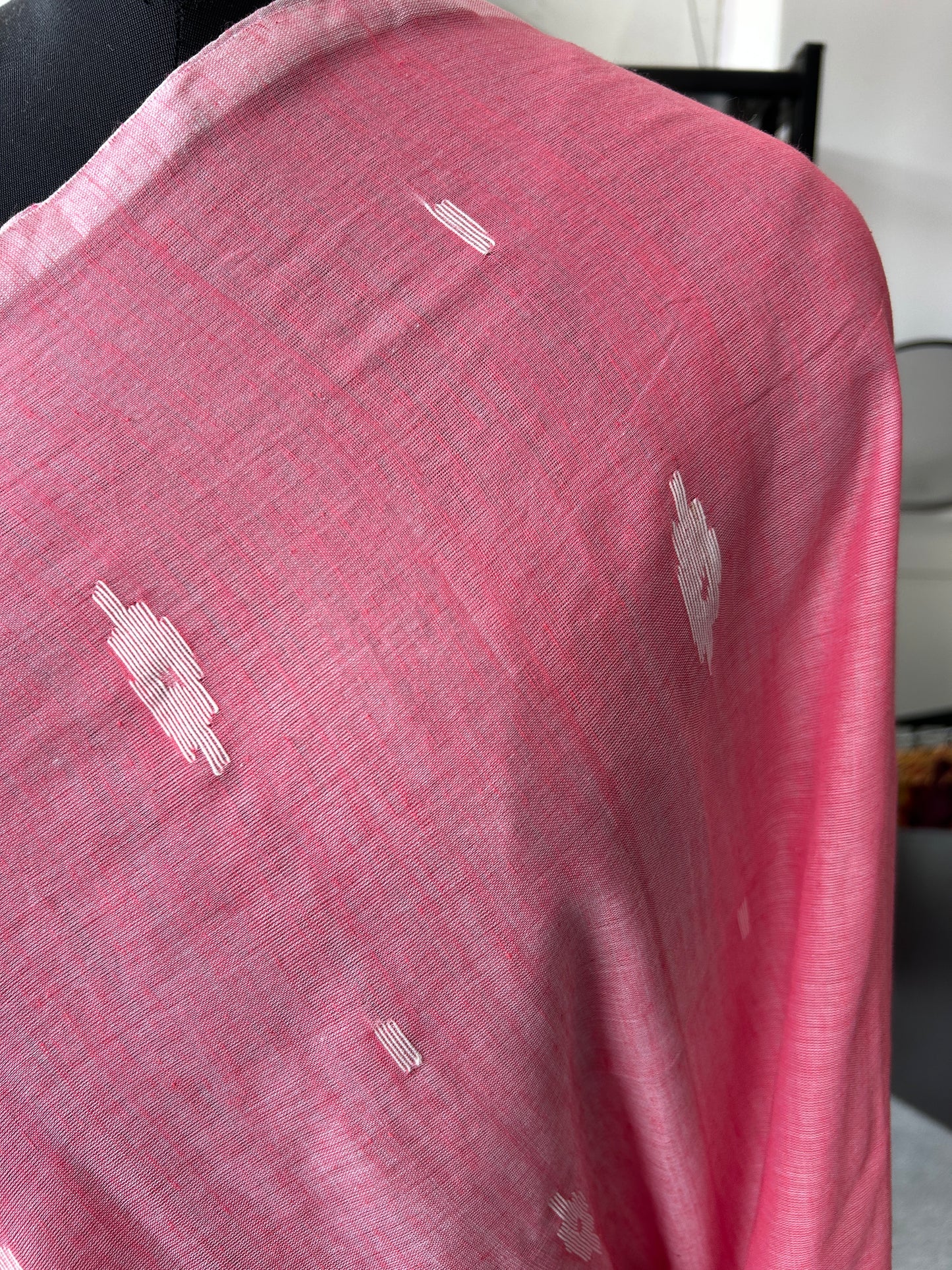 PINK MUL JAMDANI SAREE