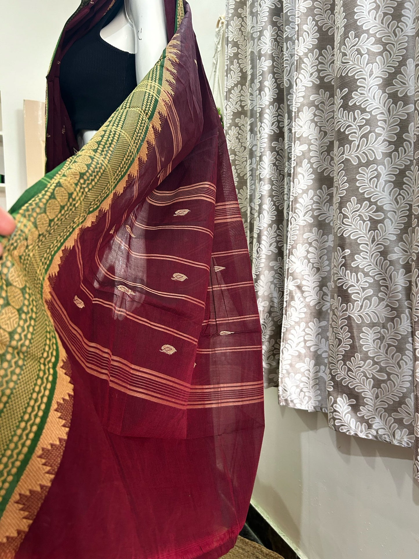 BROWN CHETTINAD COTTON