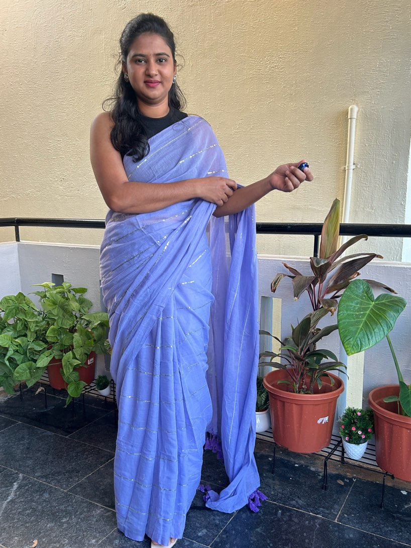 PURPLE MUL SAREE