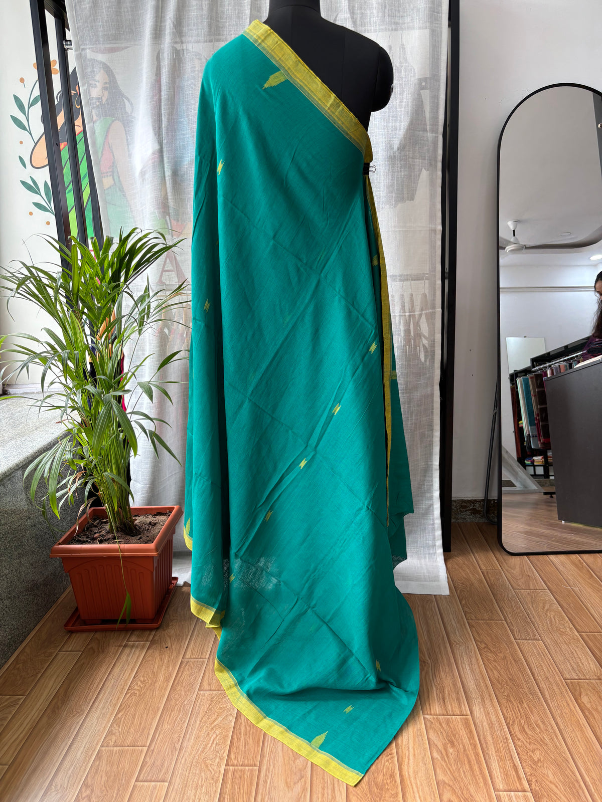BLUE JAMDANI SAREE