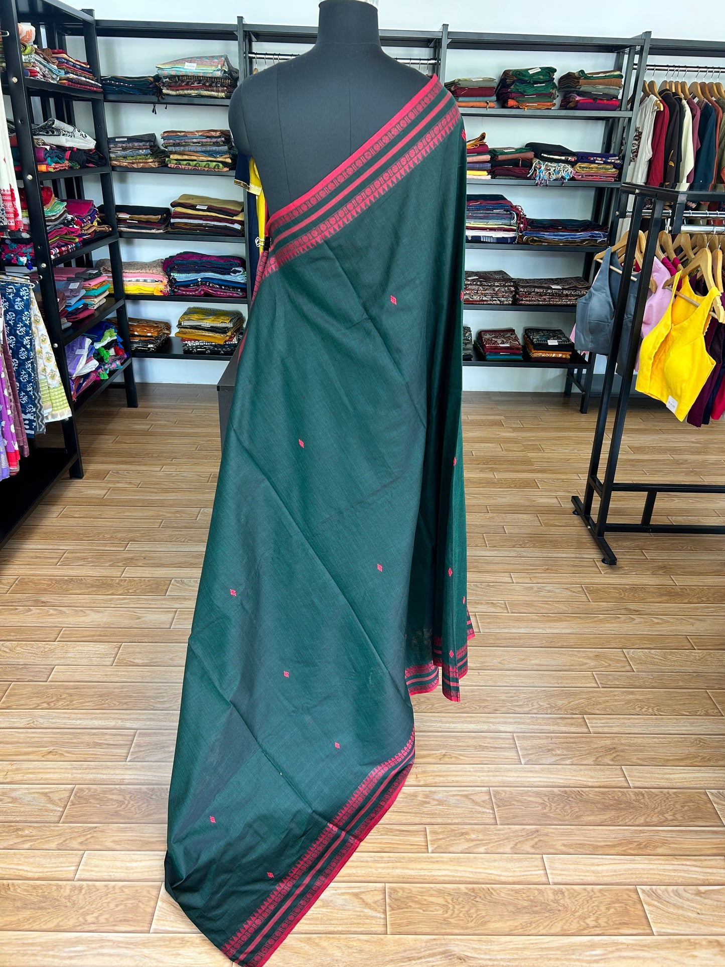 GREEN DHANIAKHALI SAREE
