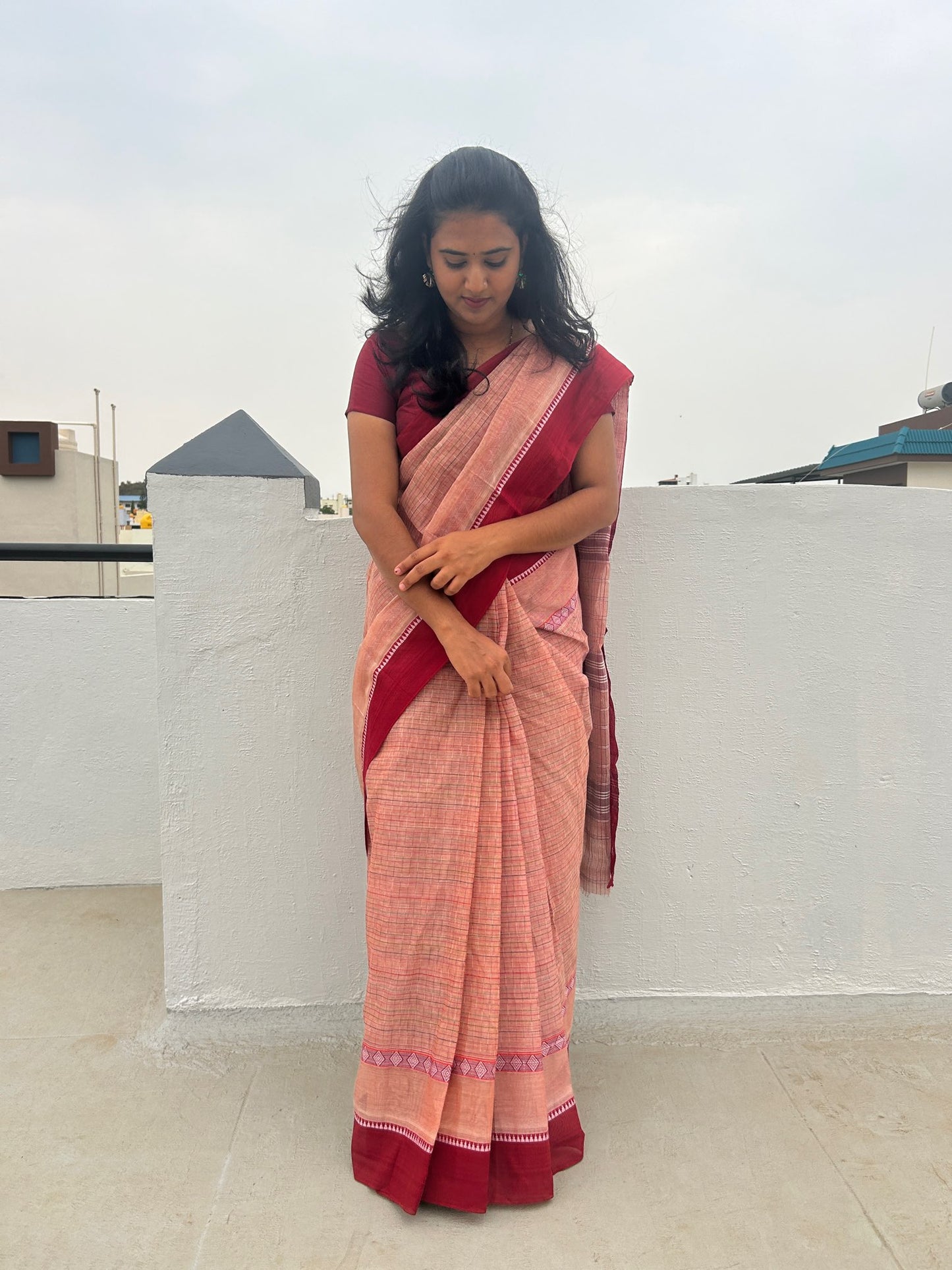 BROWN NARAYANPET SAREE