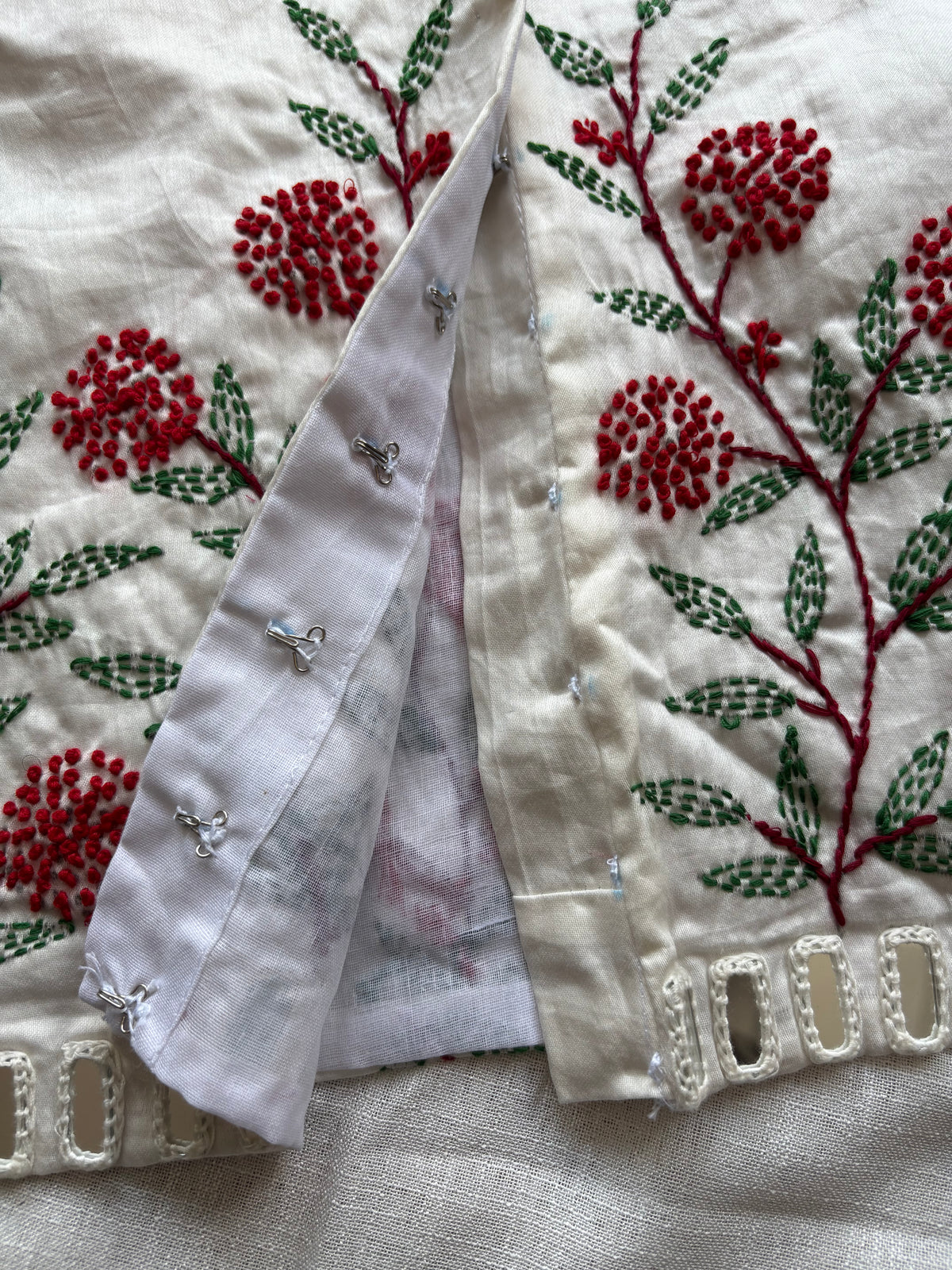 Off white Embroidered blouse
