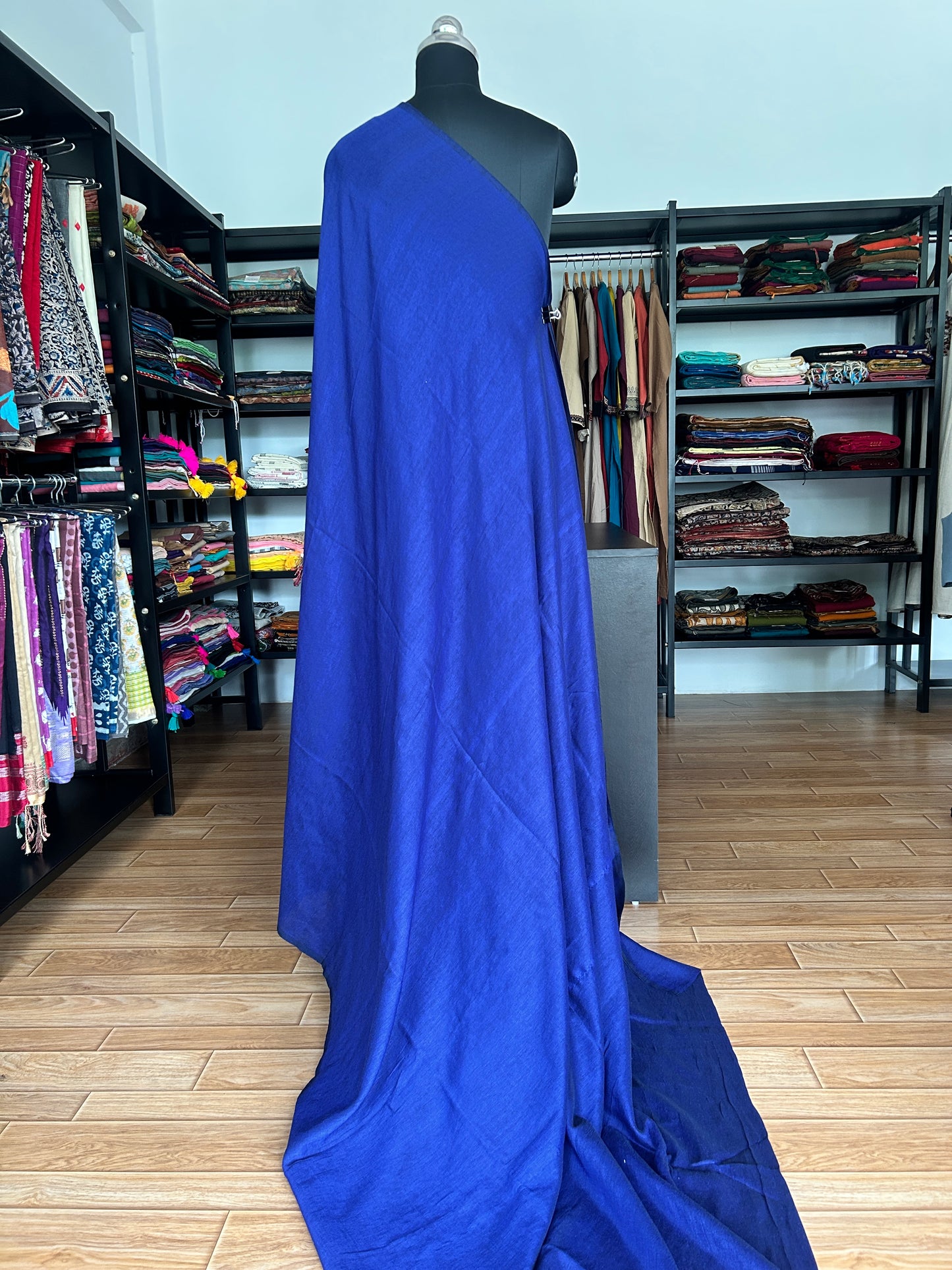 BLUE ACRYLIC SAREE