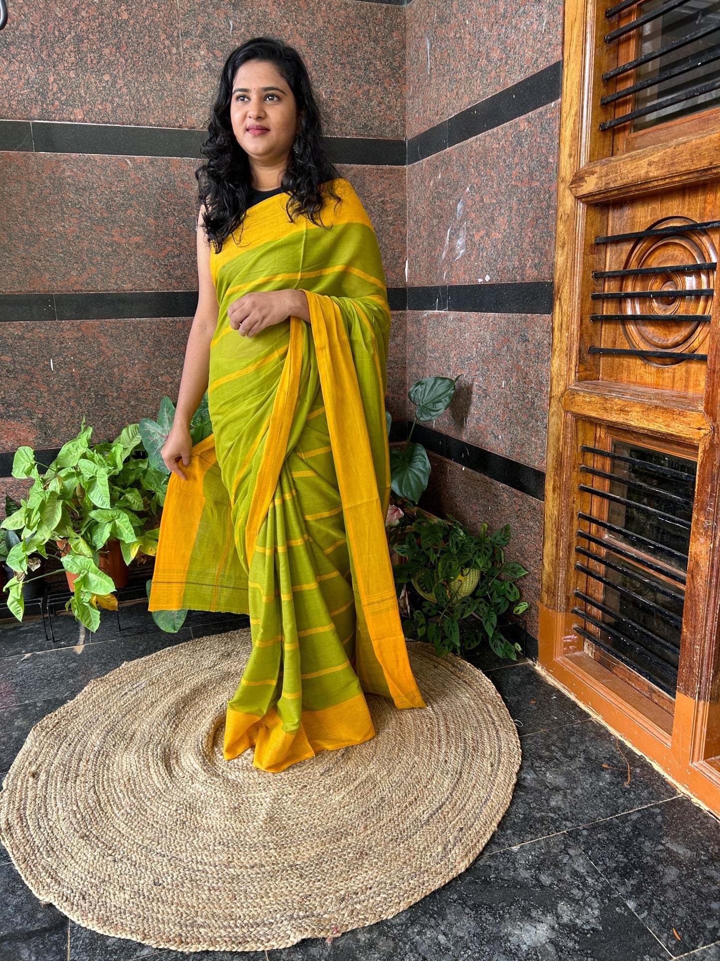 GREEN DHANIAKHALI SAREE