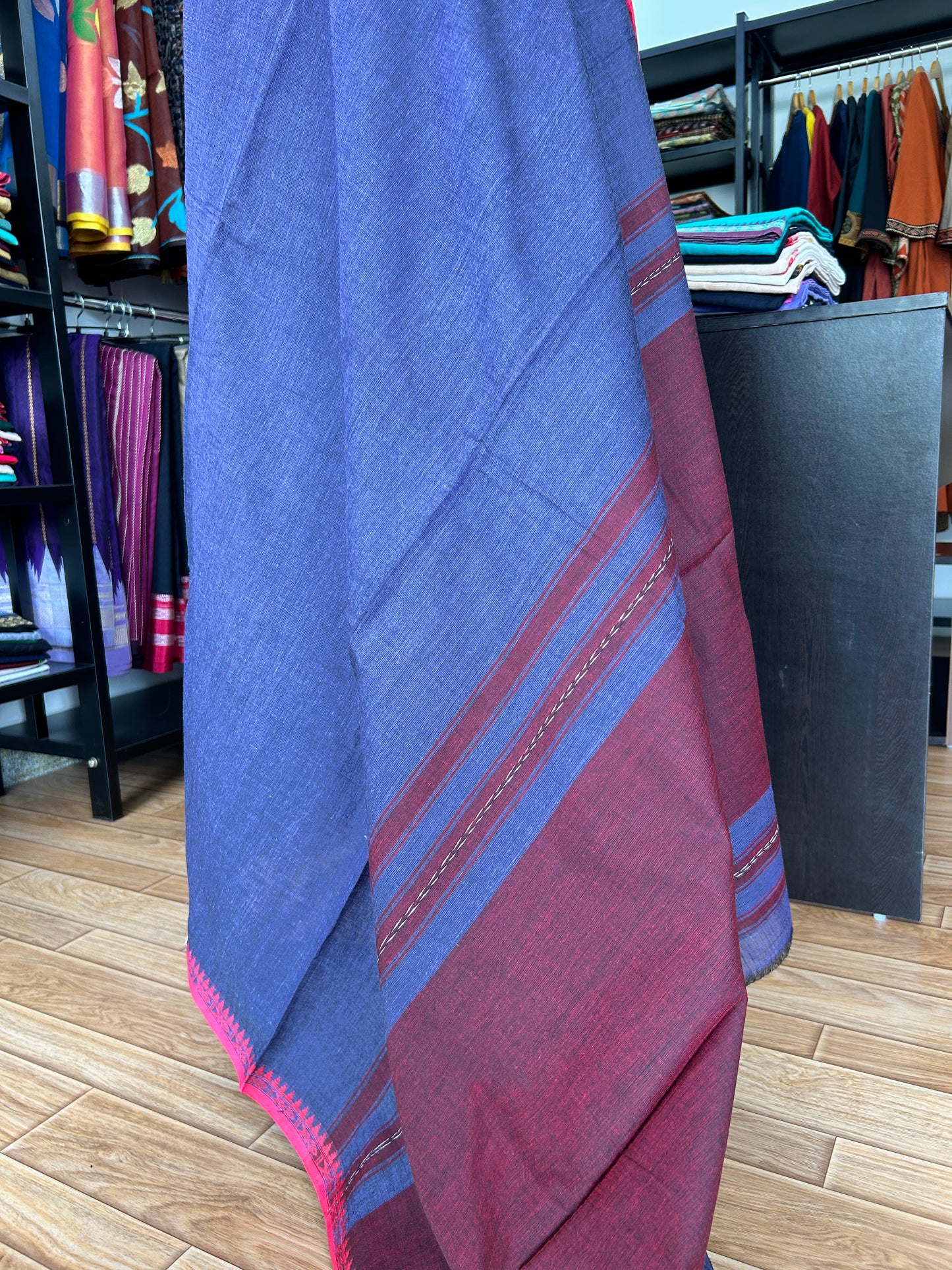 PURPLE DHANIAKHALI SAREE