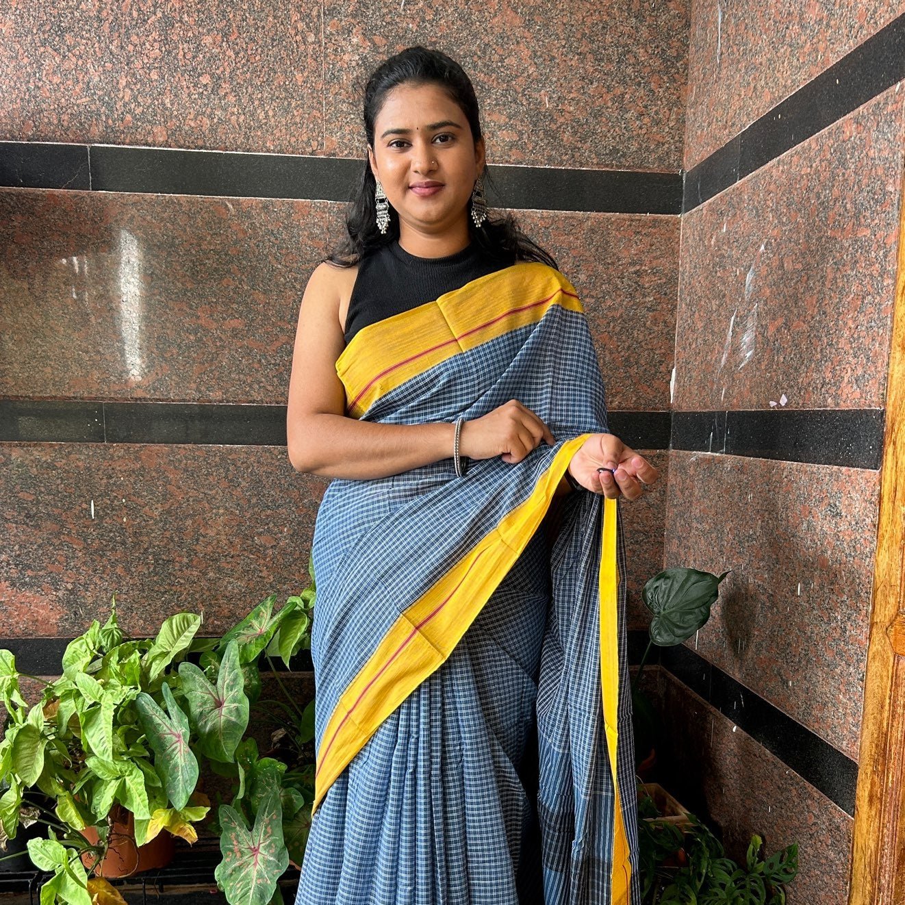BLUE PATTEDANCHU SAREE.