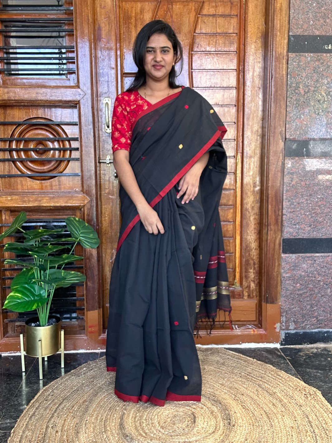 BLACK JAMDANI SAREE