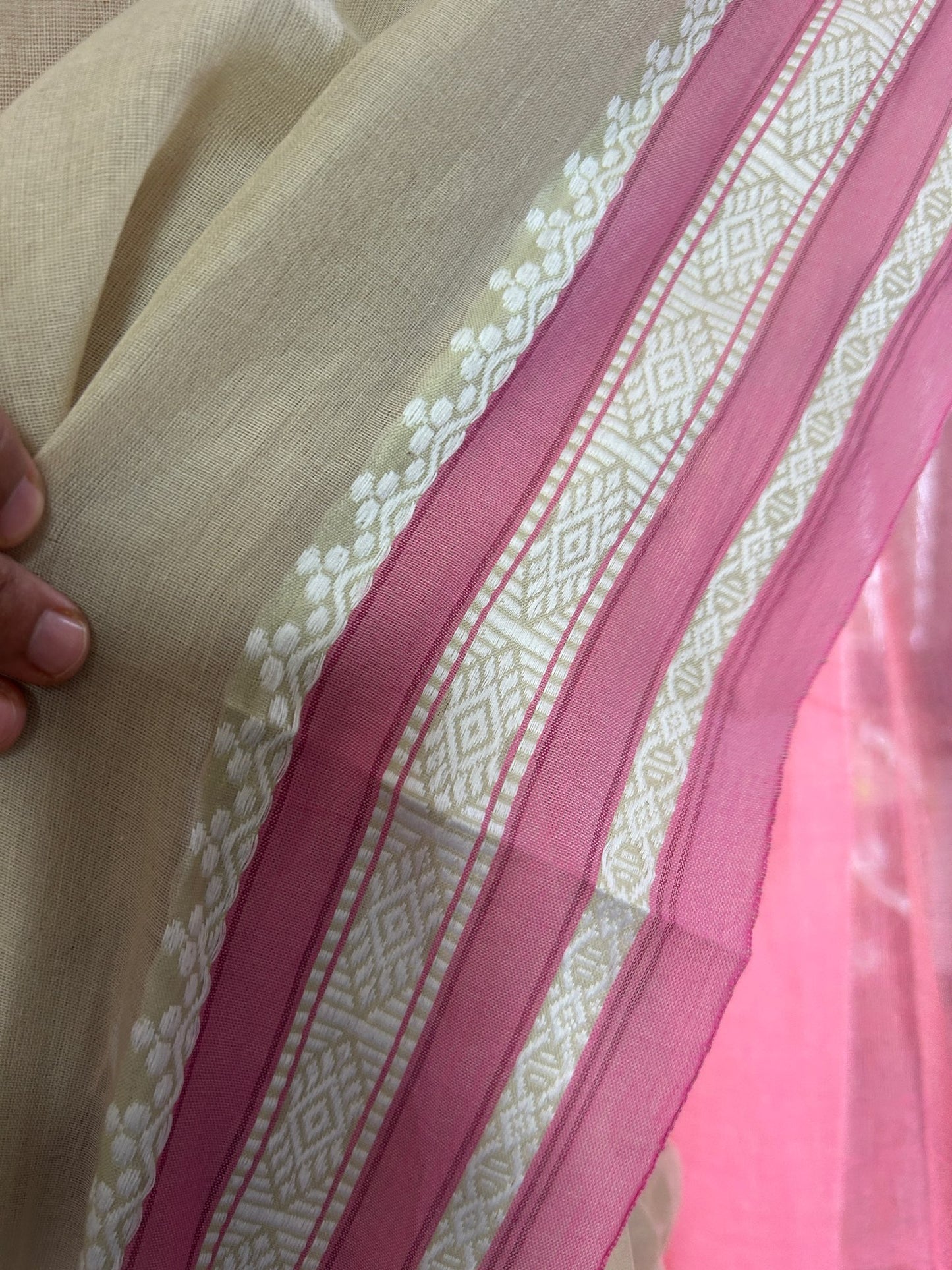 BEIGE MERCERISED SAREE