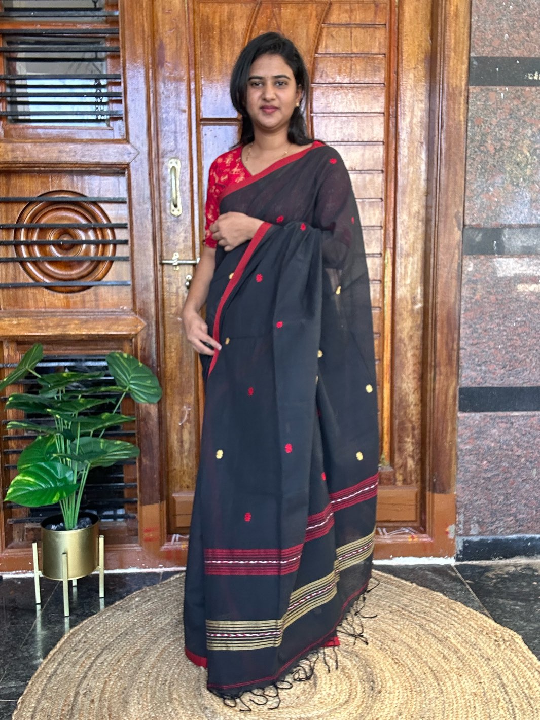BLACK JAMDANI SAREE