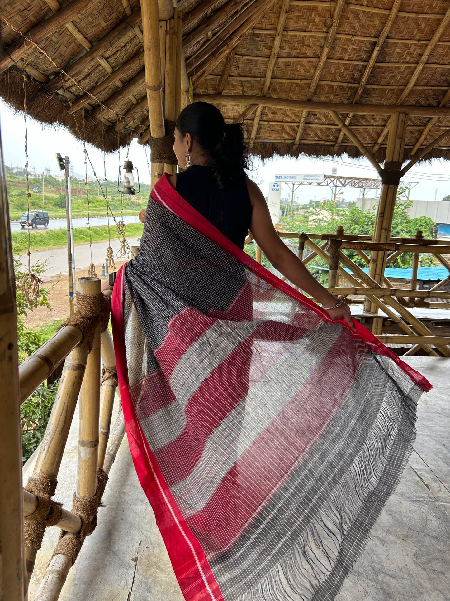 BLACK PATTEDANCHU SAREE.