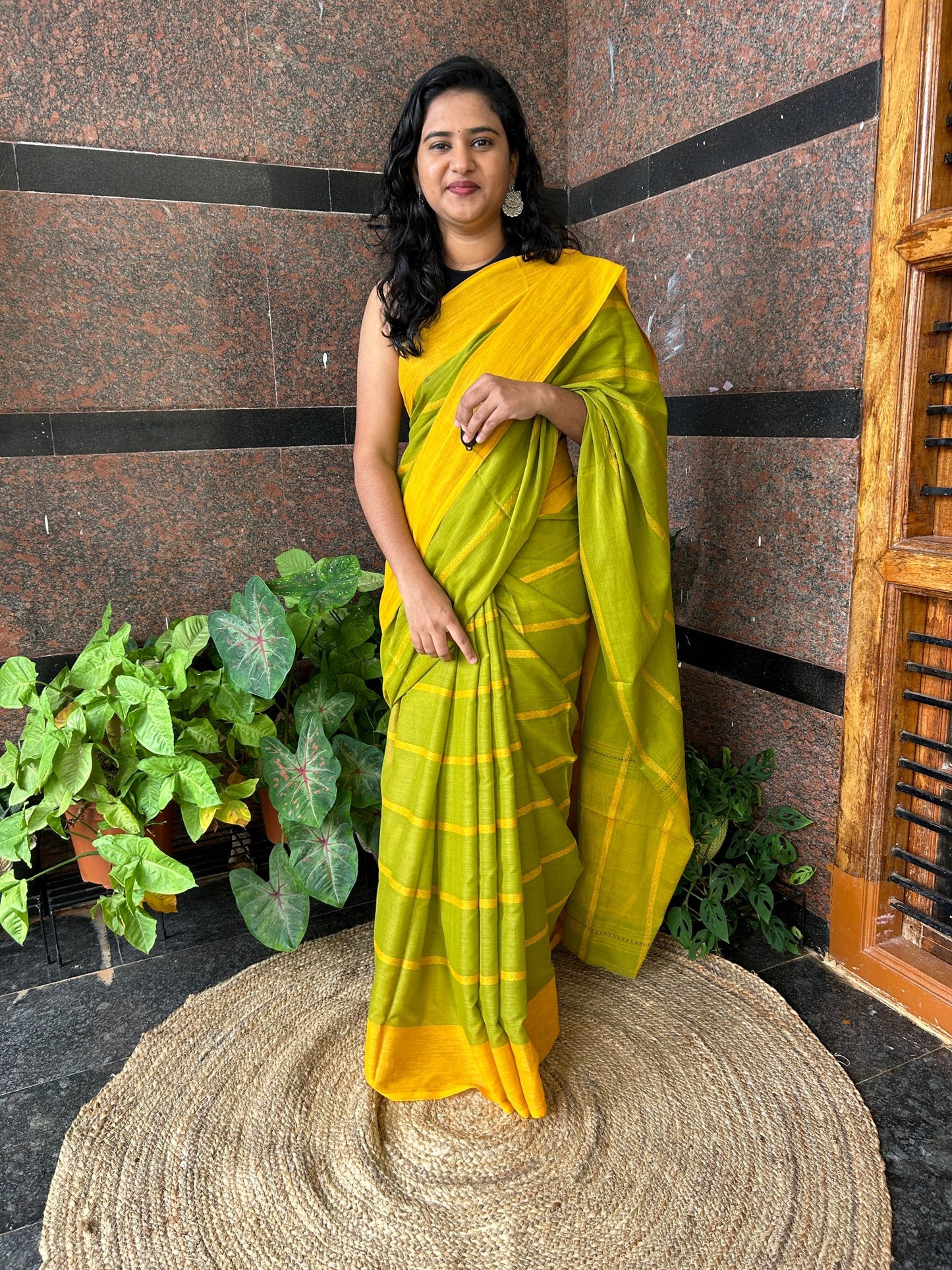 GREEN DHANIAKHALI SAREE