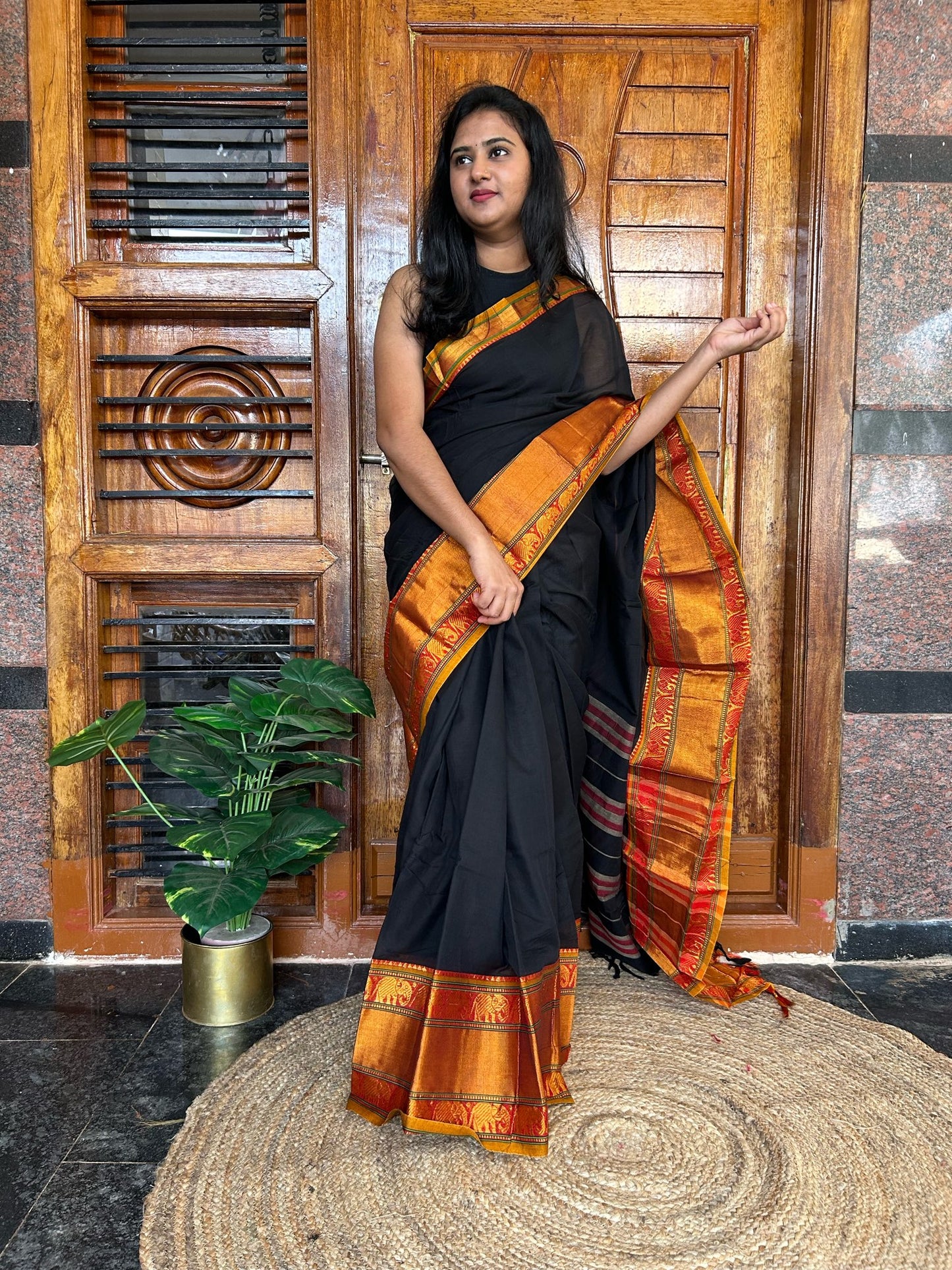 Black Narayanpet saree.