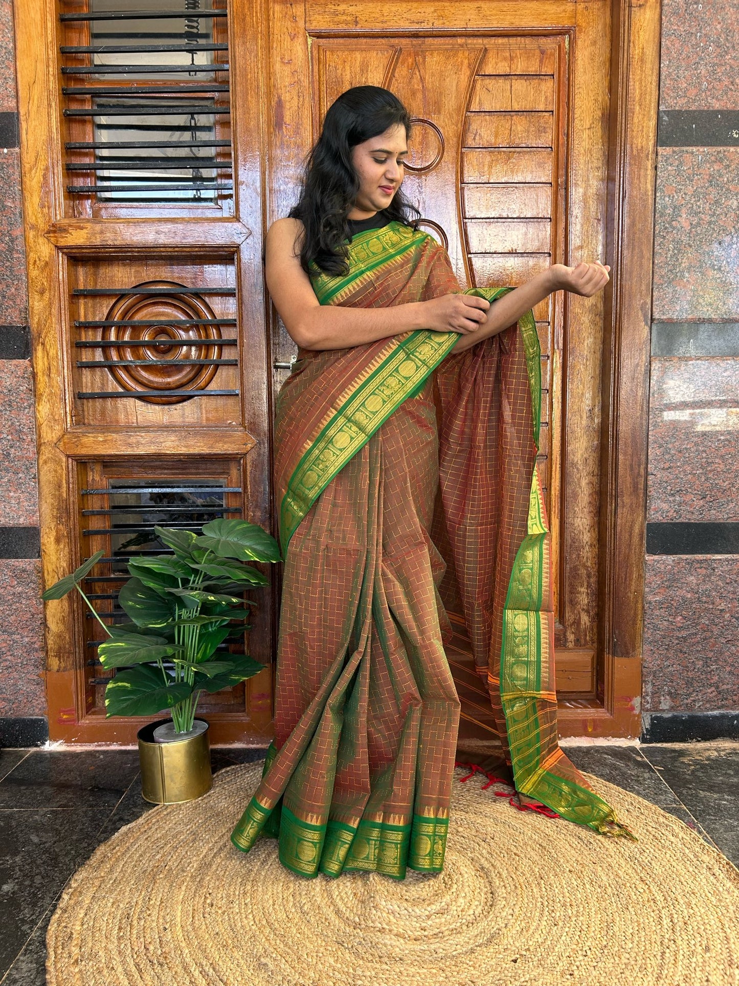 BROWN KANCHI COTTON