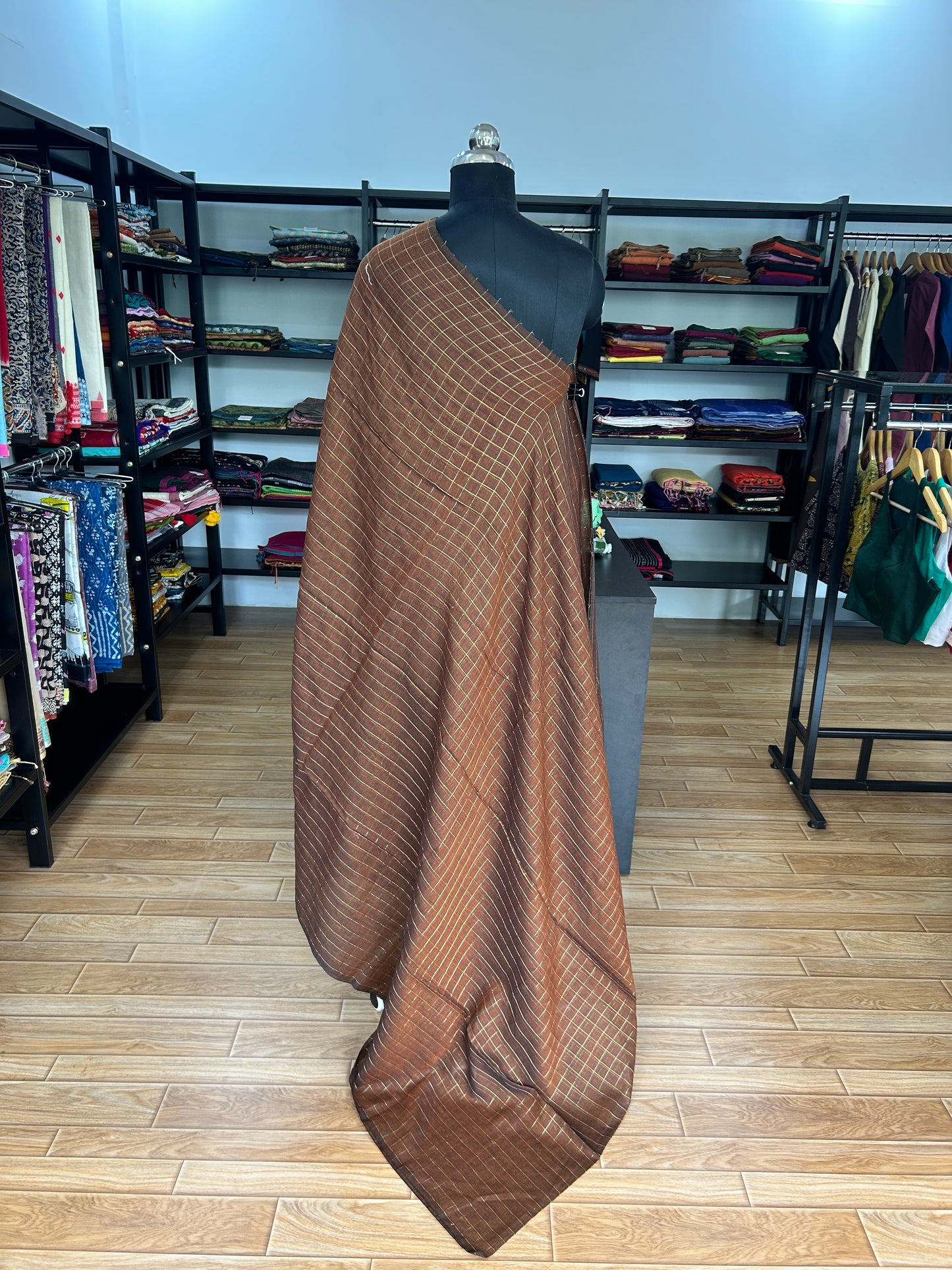 BROWN MUL SAREE