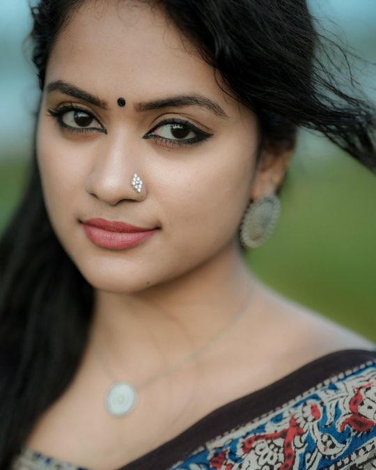 Black kalamkari mul saree