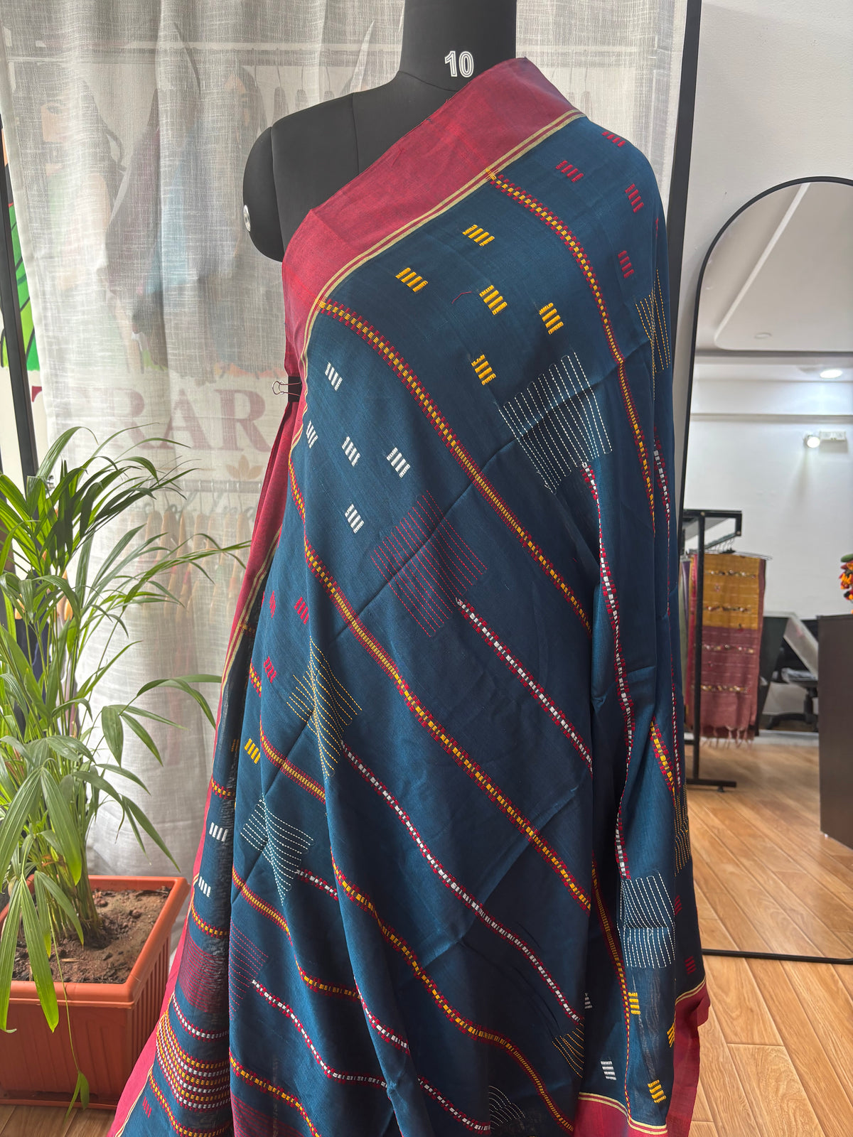 BLUE JAMDANI SAREE
