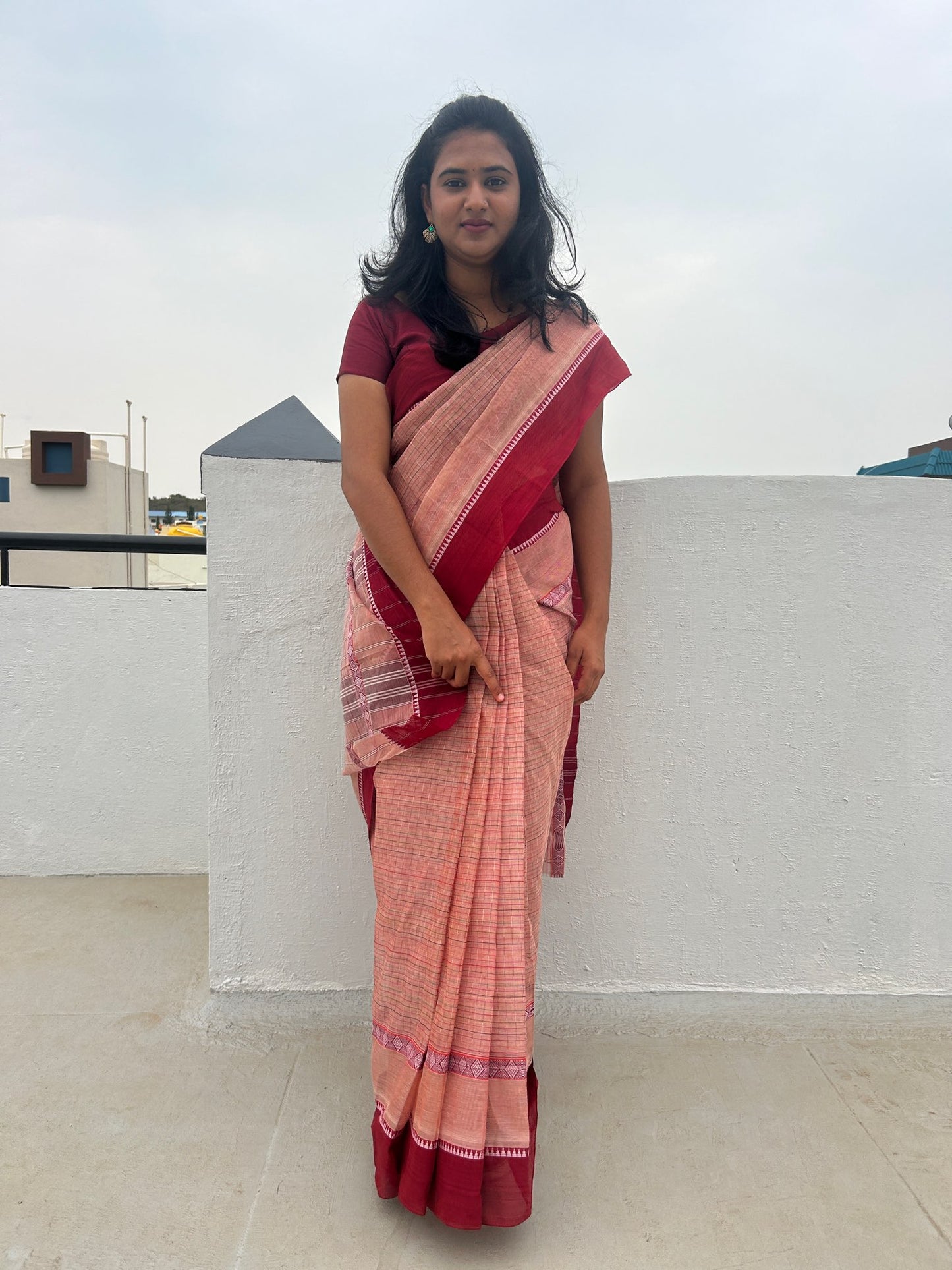 BROWN NARAYANPET SAREE