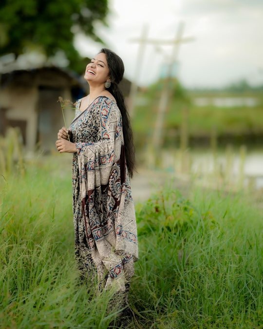 Black kalamkari mul saree