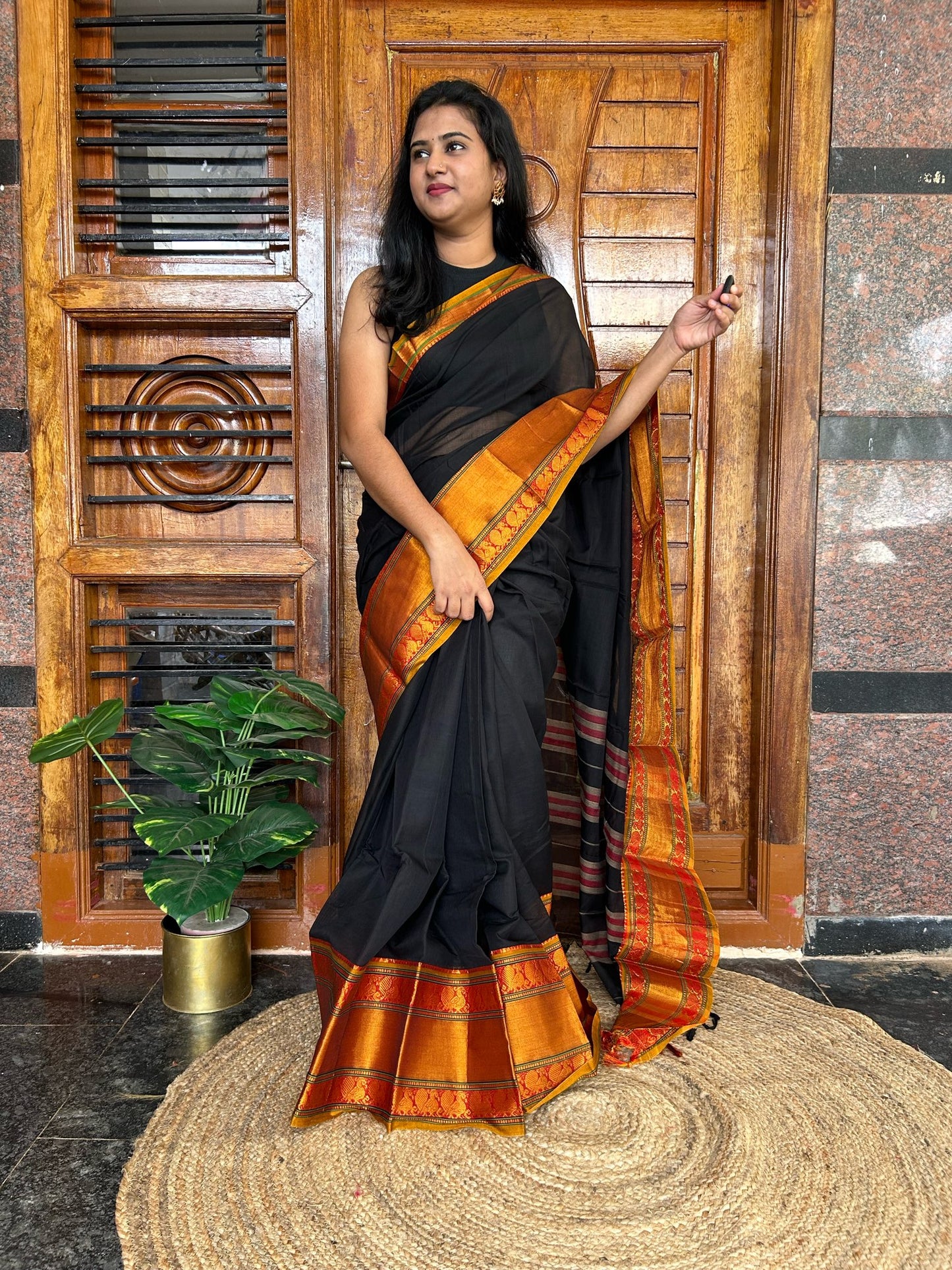 Black Narayanpet saree.