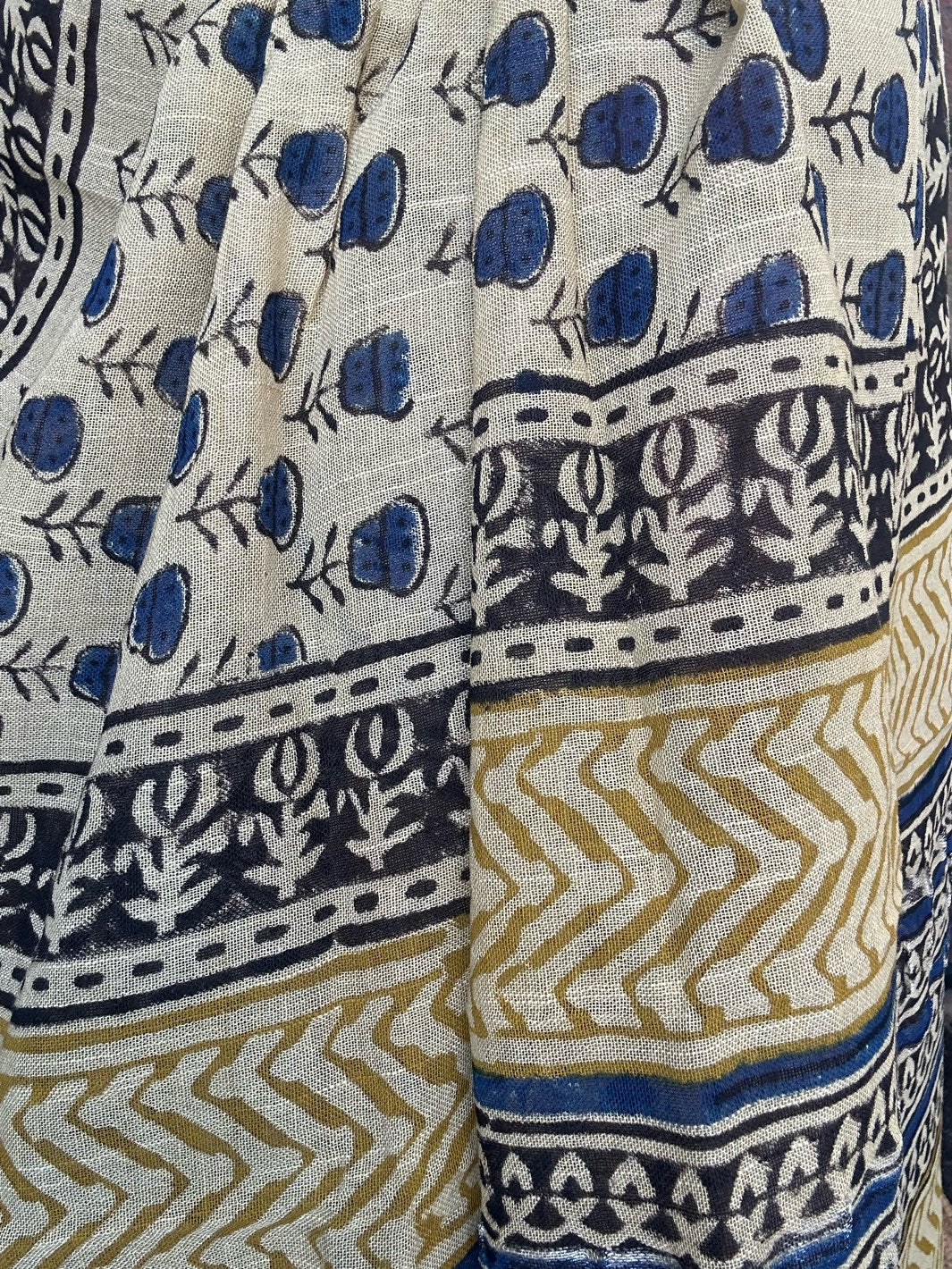 YELLOW LINEN SAREE