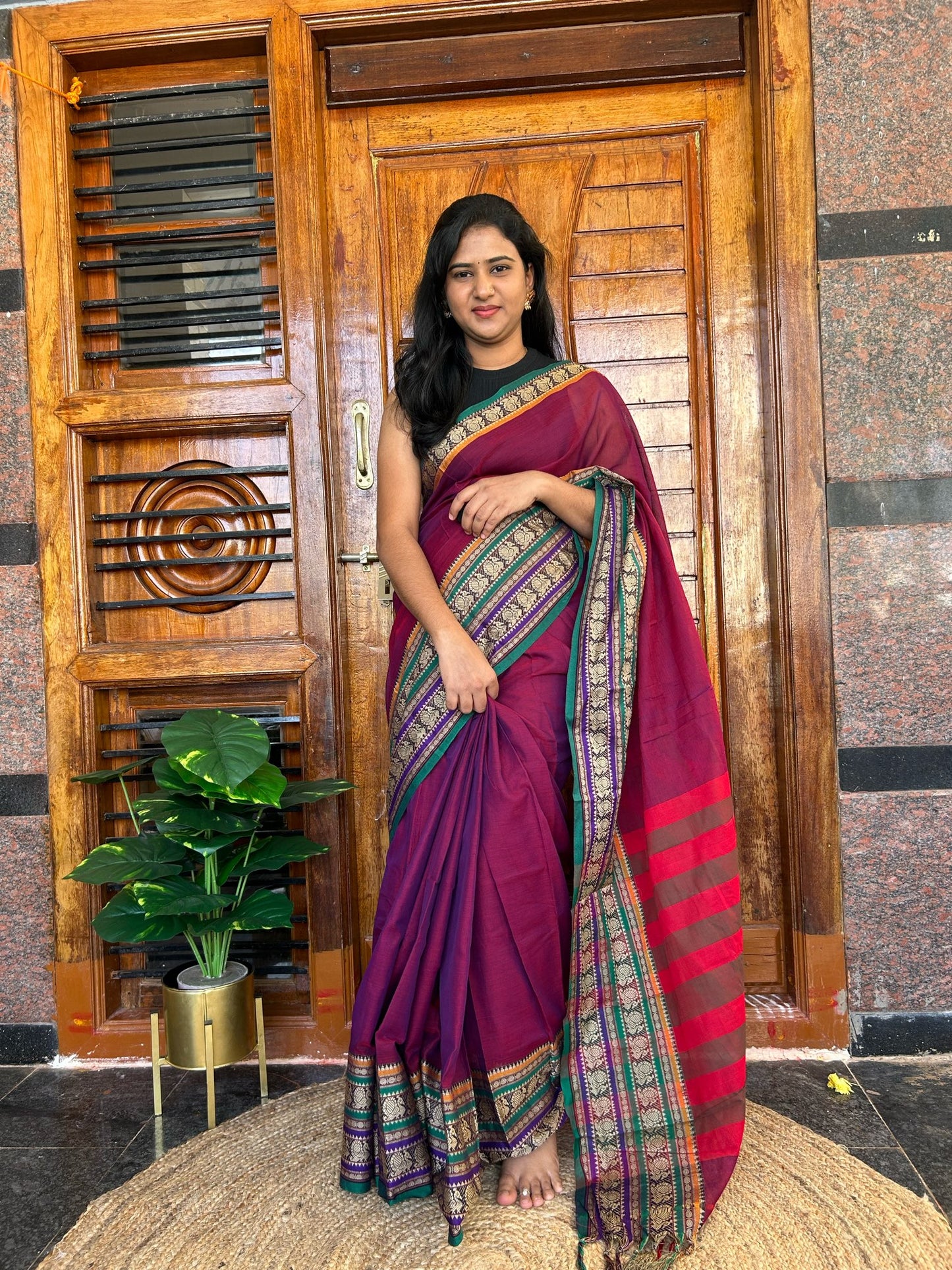 Pink NARAYANPET SAREE