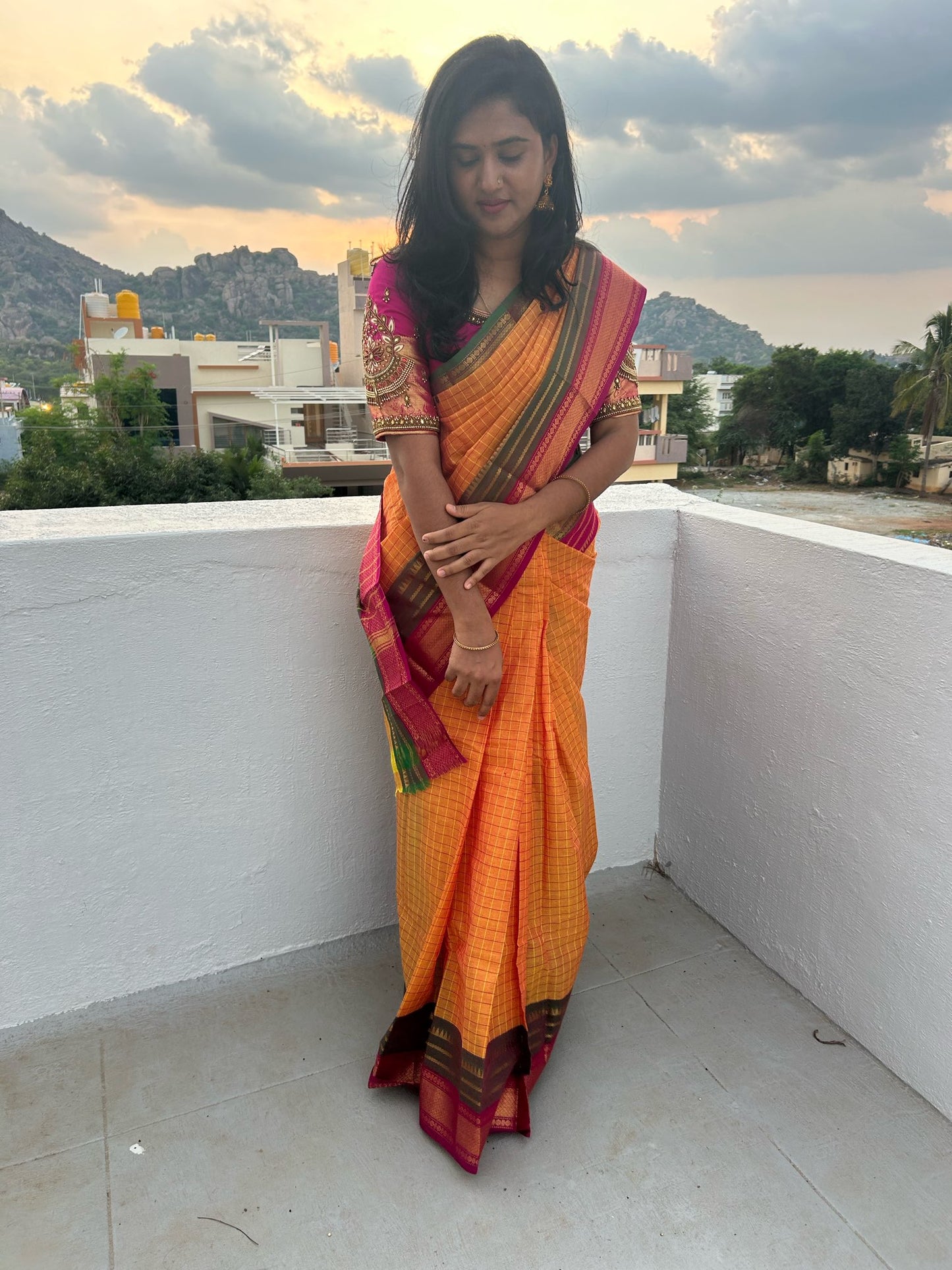 ORANGE KANCHI COTTON