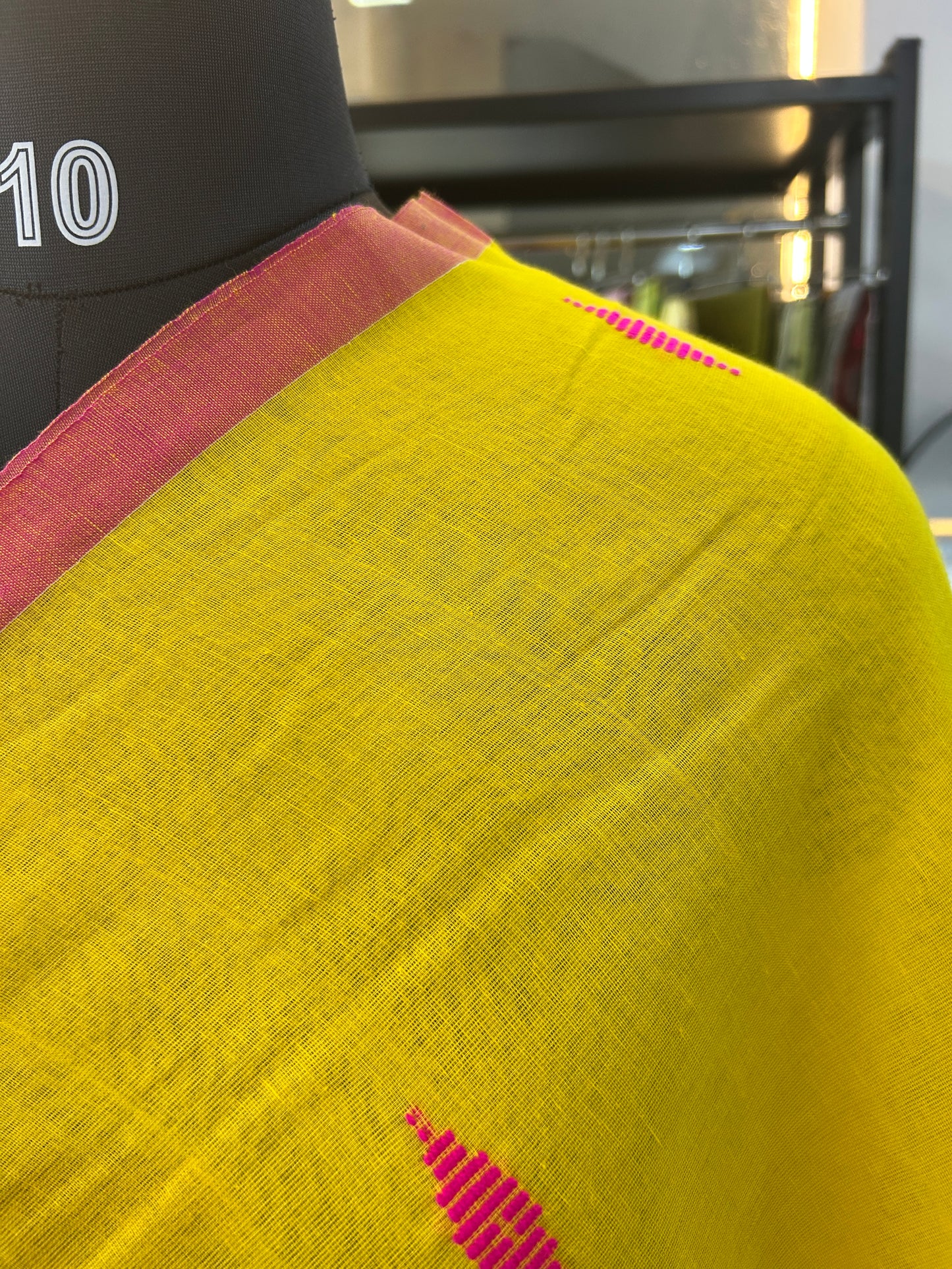 YELLOW MUL JAMDANI SAREE