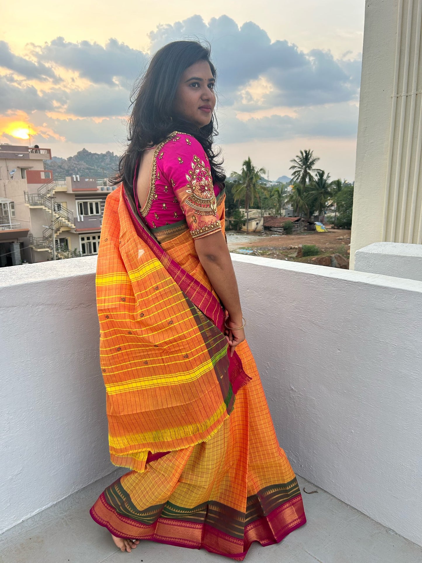 ORANGE KANCHI COTTON
