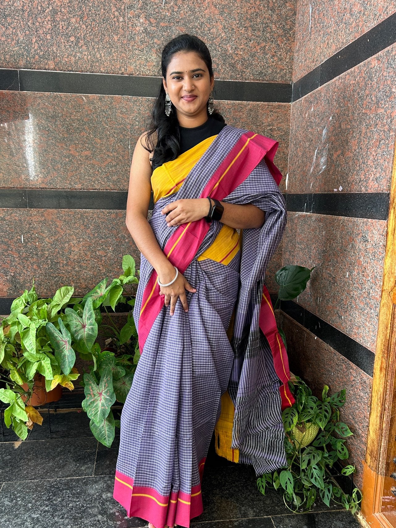 BLUE PATTEDANCHU SAREE.