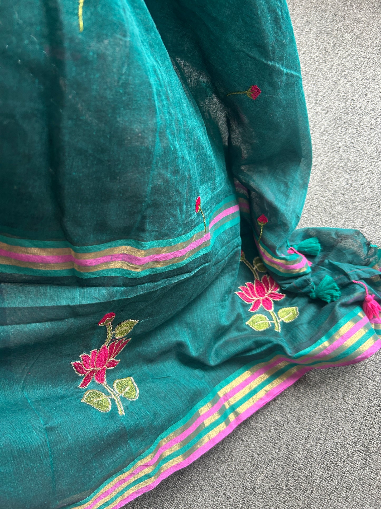 GREEN MUL SAREE