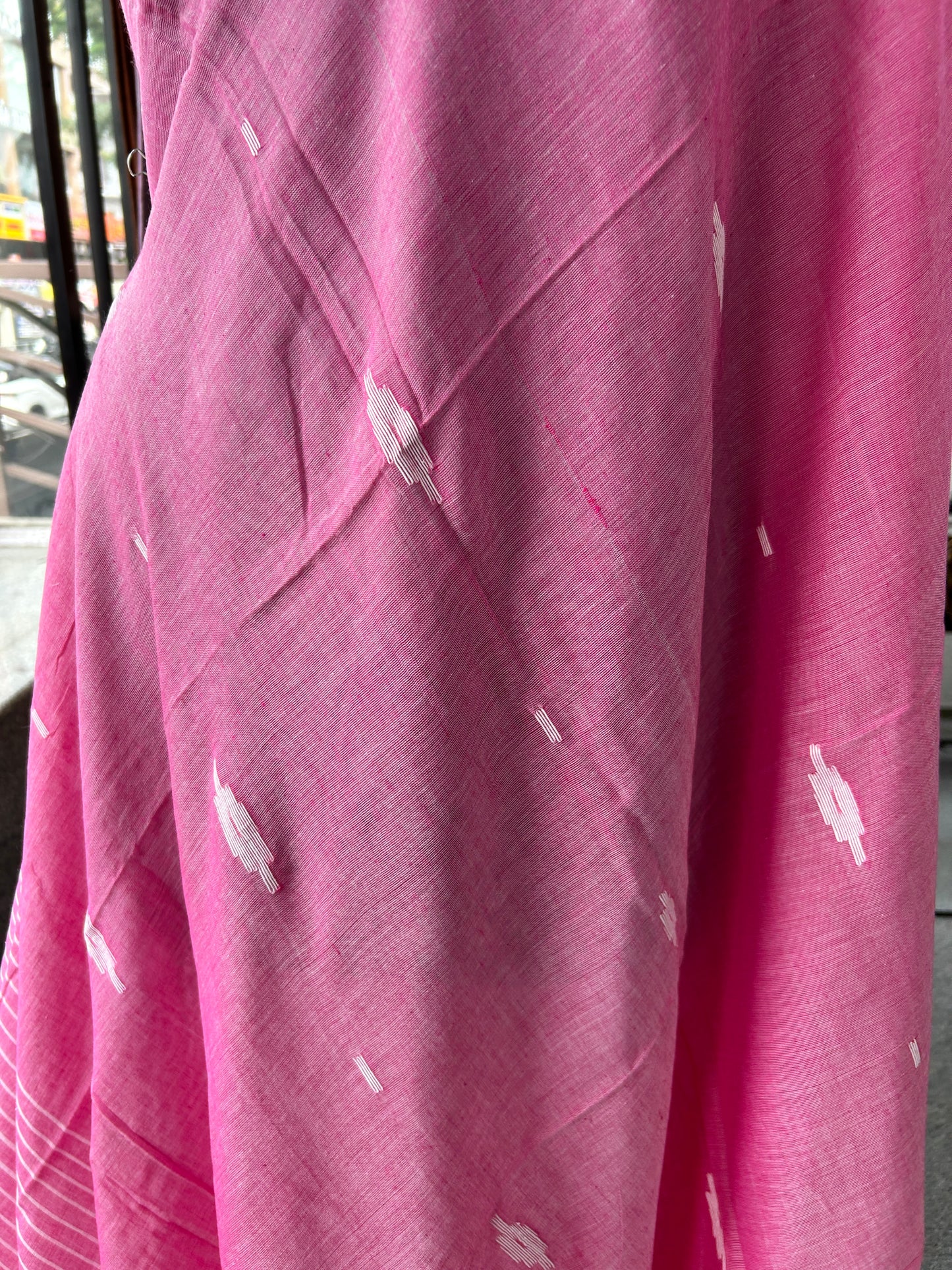 PINK MUL JAMDANI SAREE