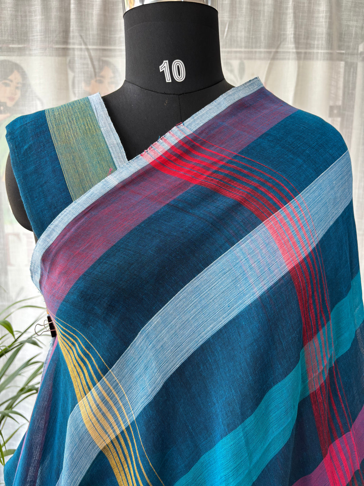 NAVY BLUE INSPIRED BHUJODI SAREE