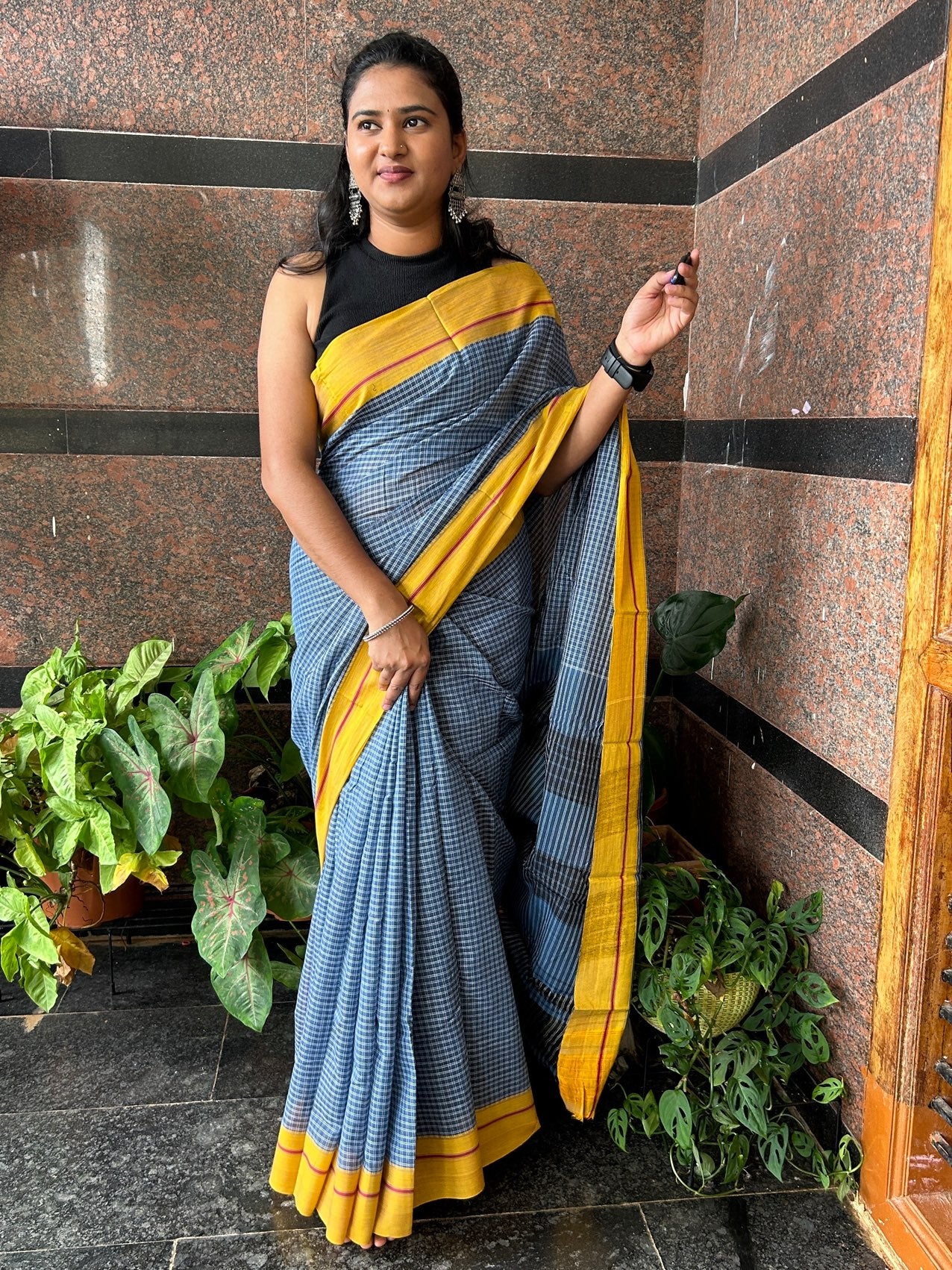 BLUE PATTEDANCHU SAREE.