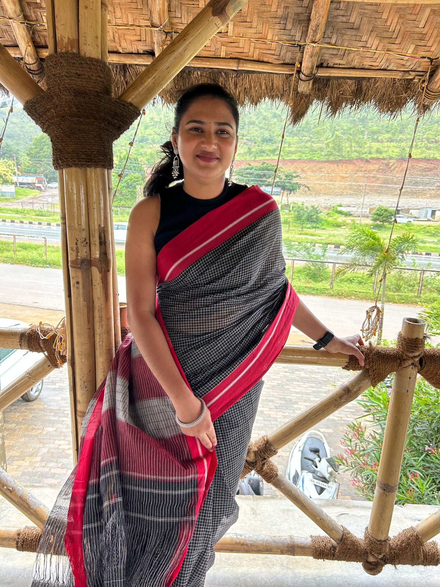 BLACK PATTEDANCHU SAREE.