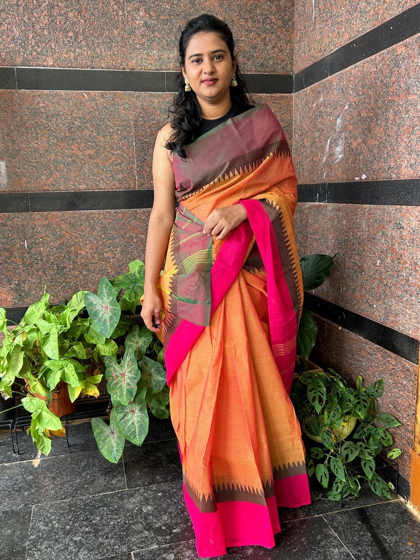 ORANGE KANCHI COTTON