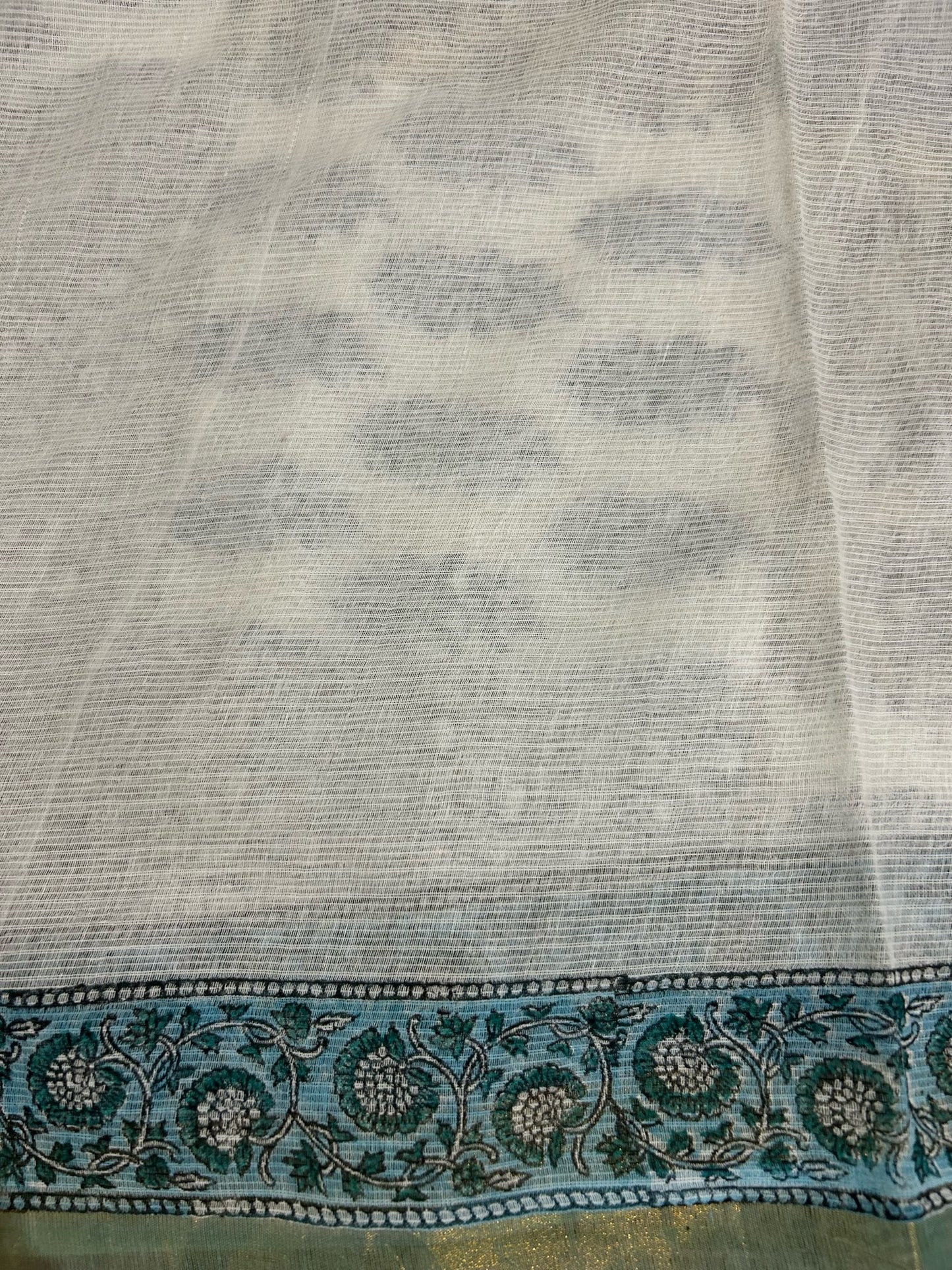 Blue kota doria saree