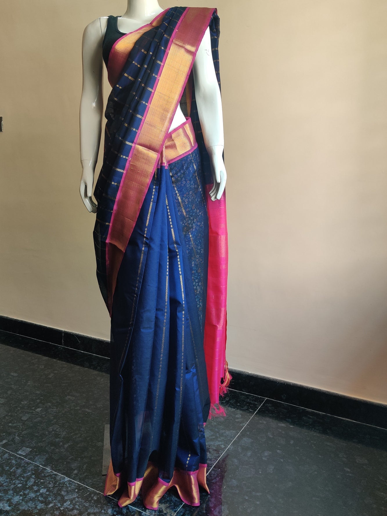 BLUE KANCHI SILK COTTON
