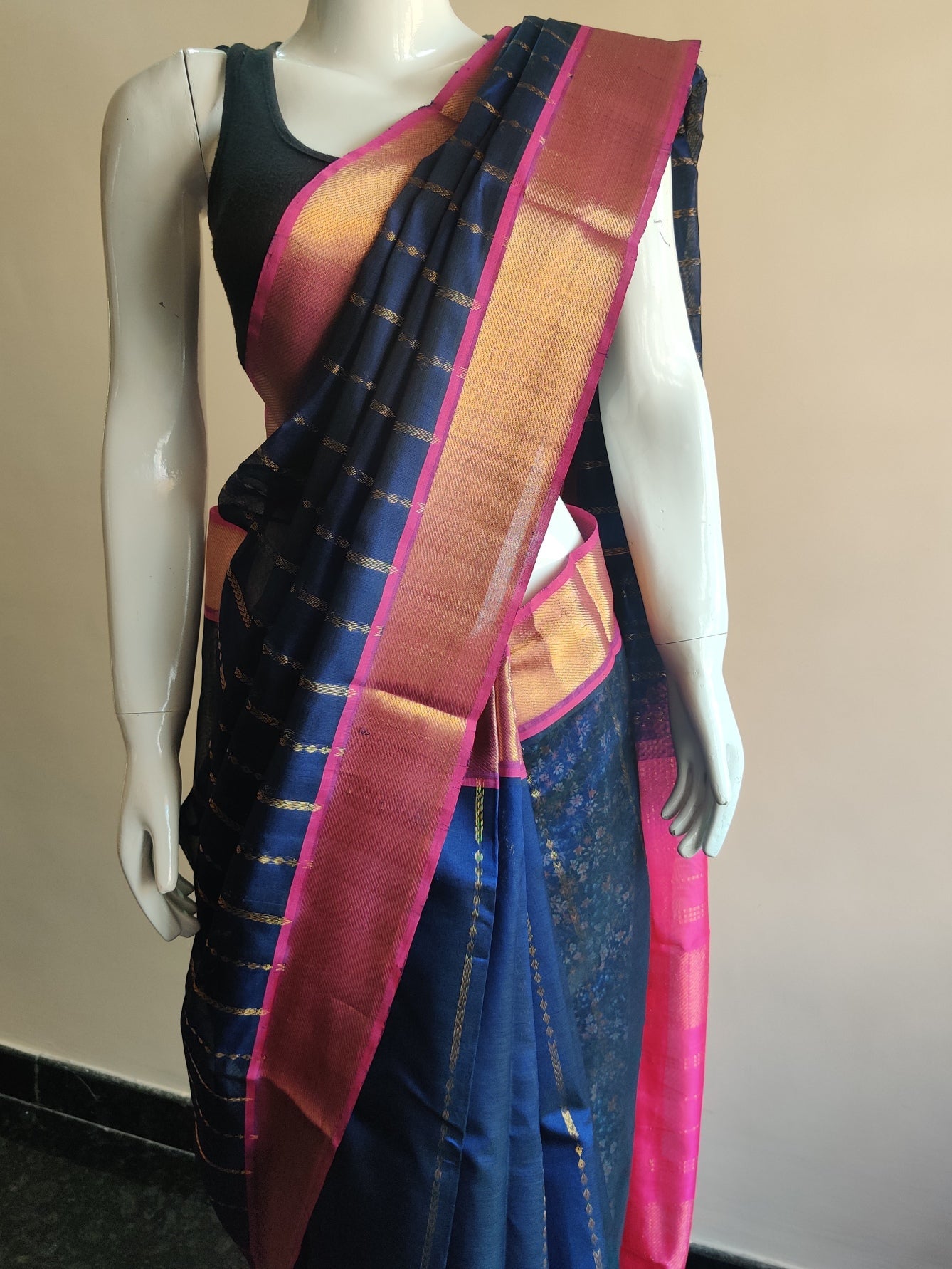 BLUE KANCHI SILK COTTON