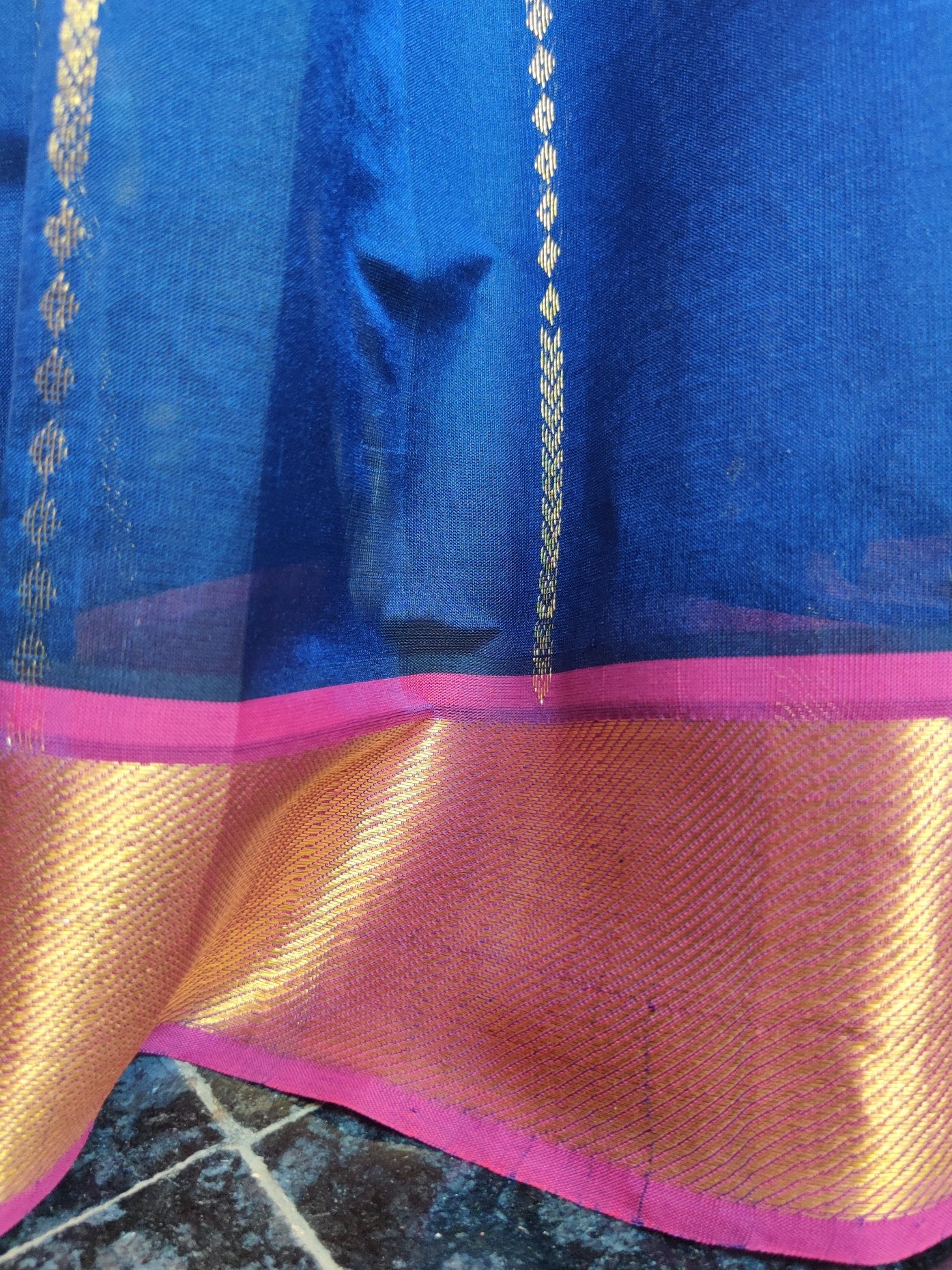 BLUE KANCHI SILK COTTON