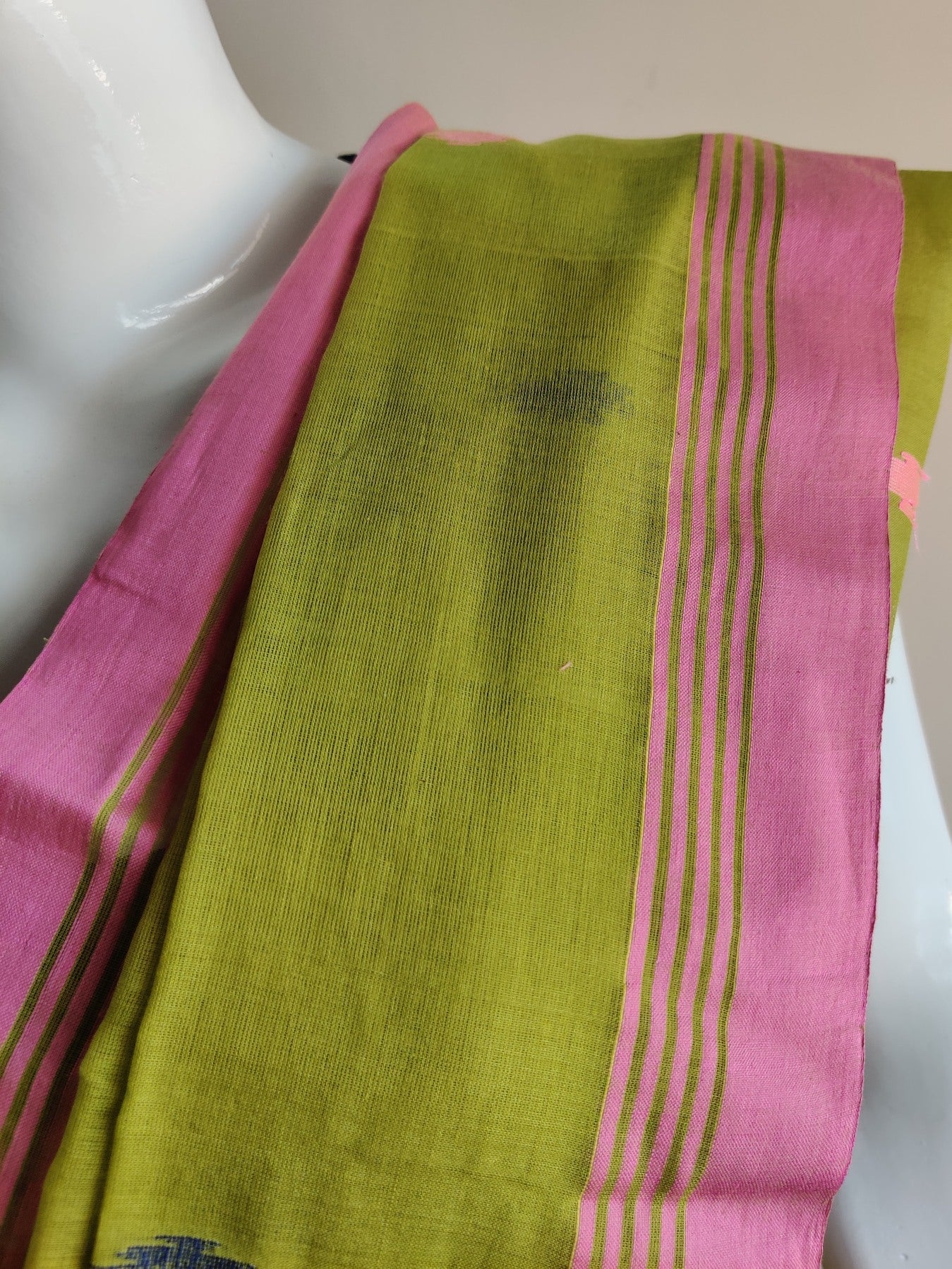 GREEN FLORAL JAMDANI