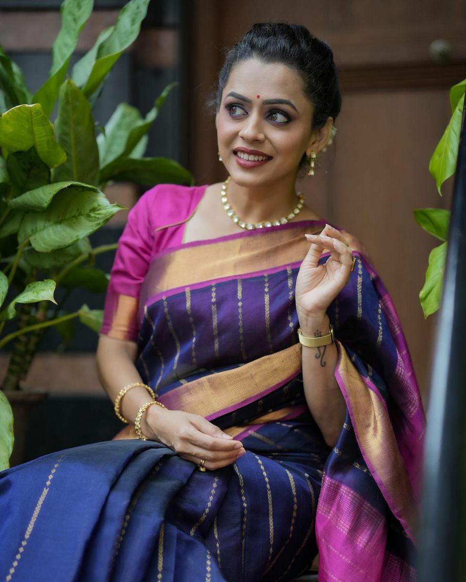 BLUE KANCHI SILK COTTON