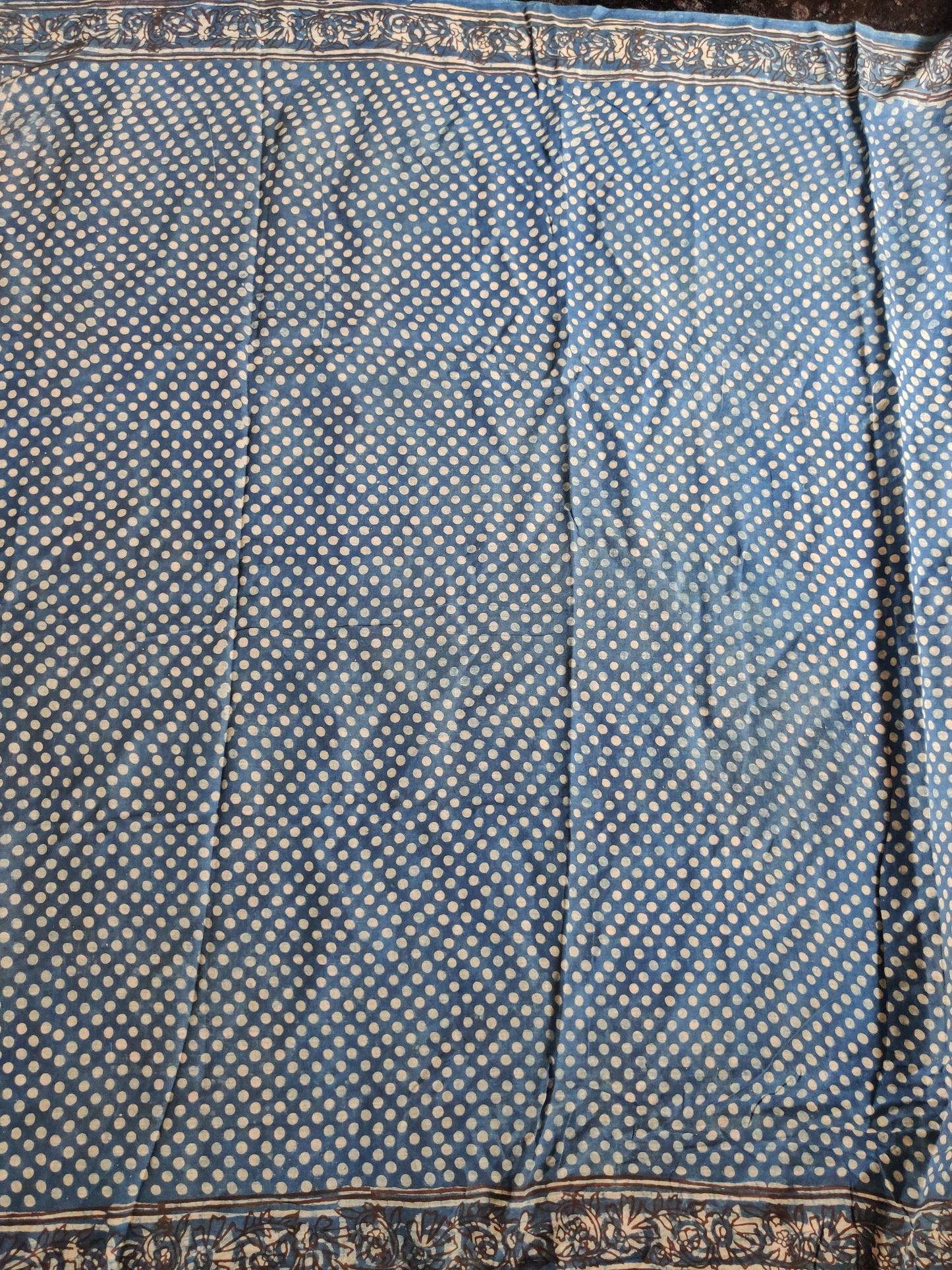 blue mulmul cotton saree